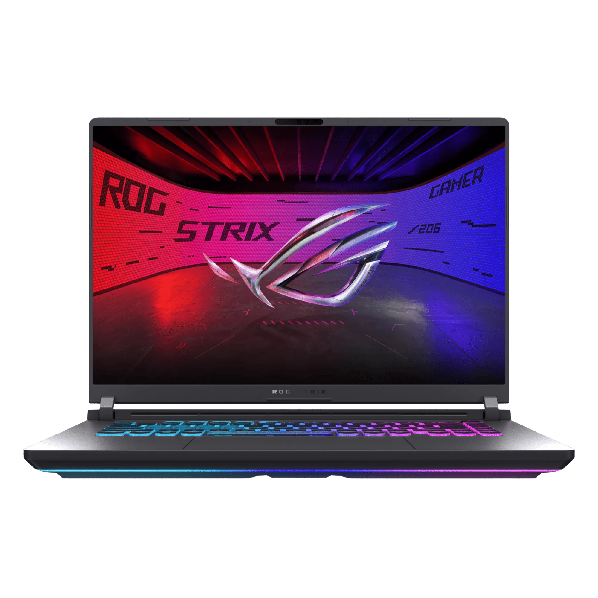 Asus rog strix g16 amd ryzen 9 8940hx windows 11 home gaming laptop g614ph rv073ws eclipse gray 16gb 1tb Front View