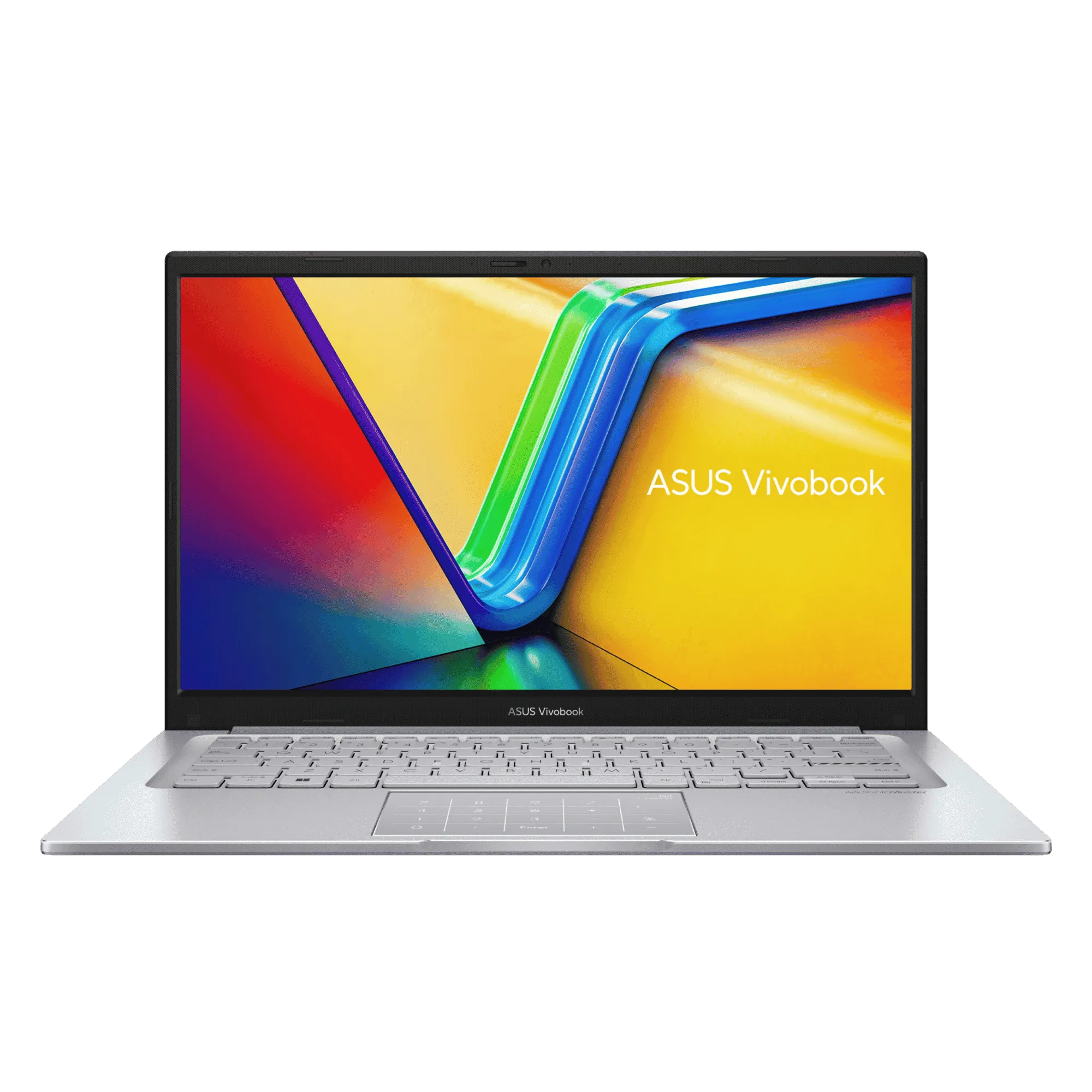Asus vivobook 14 intel core i3 13th gen 1315u windows 11 home laptop x1404va nk761ws cool silver 8gb 512gb Front Back View
