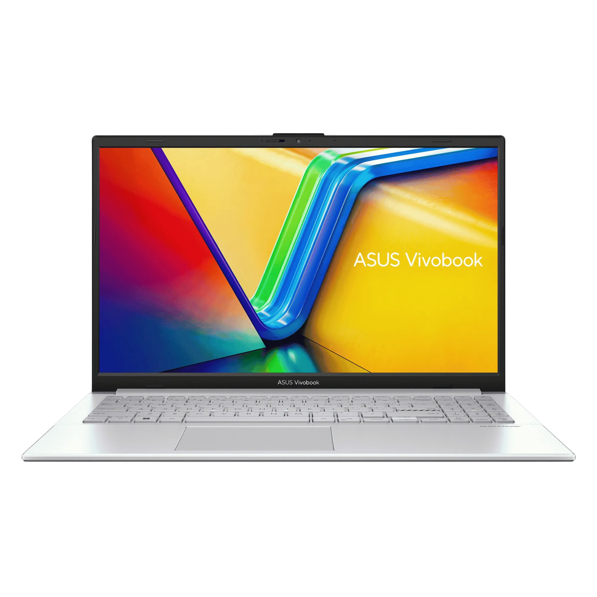 Asus vivobook go 15 intel core i3 n305 12th gen windows 11 home laptop e1504ga nj3321ws cool silver 8gb 512gb Front View