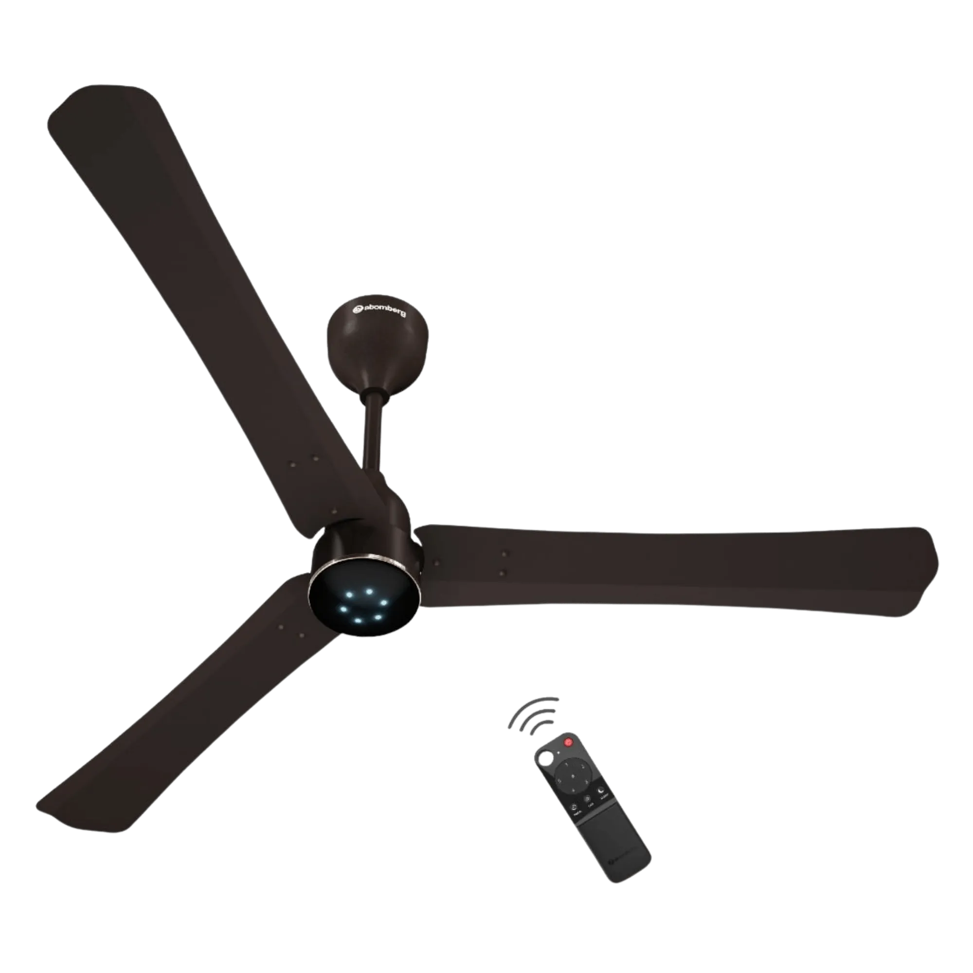 Atomberg renesa halo smart bldc motor with remote 600 mm ceiling fan blaze brown Front View