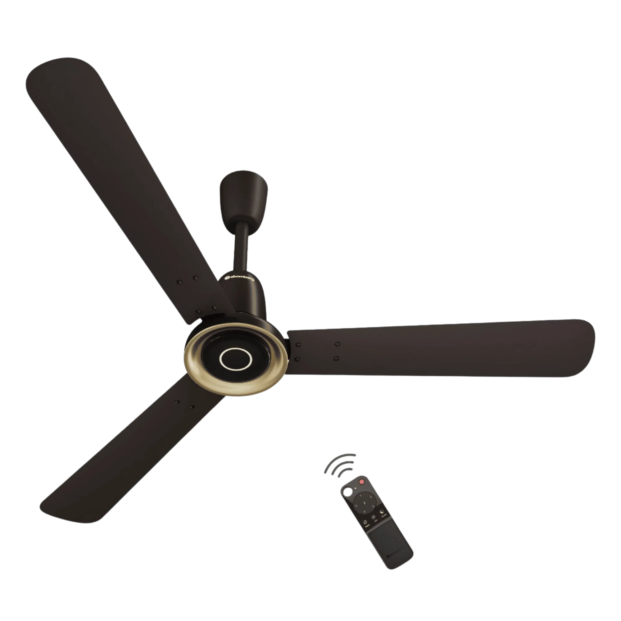 Atomberg studio nexus bldc motor with remote 1200 mm ceiling fan fg1239 blaze brown Front View