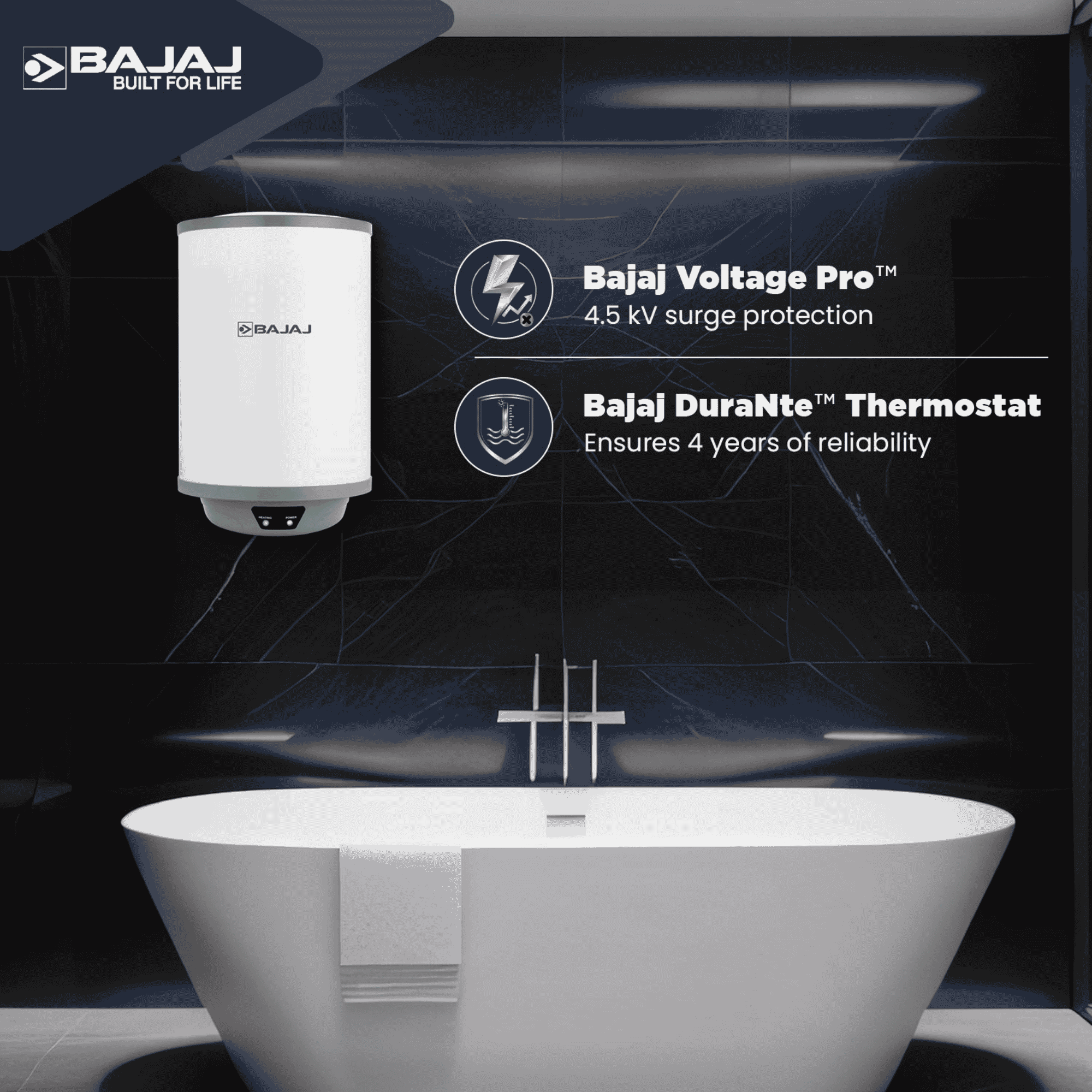 Get Bajaj Shield Series Crest Plus Storage Water Heater 10l!