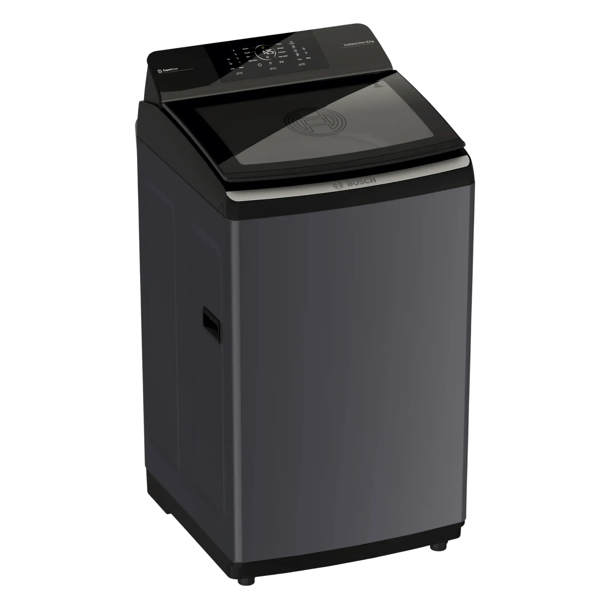 Bosch 8 5 kg fully automatic top load washing machine woe850b7in dark grey 8 5 kg Front Left View