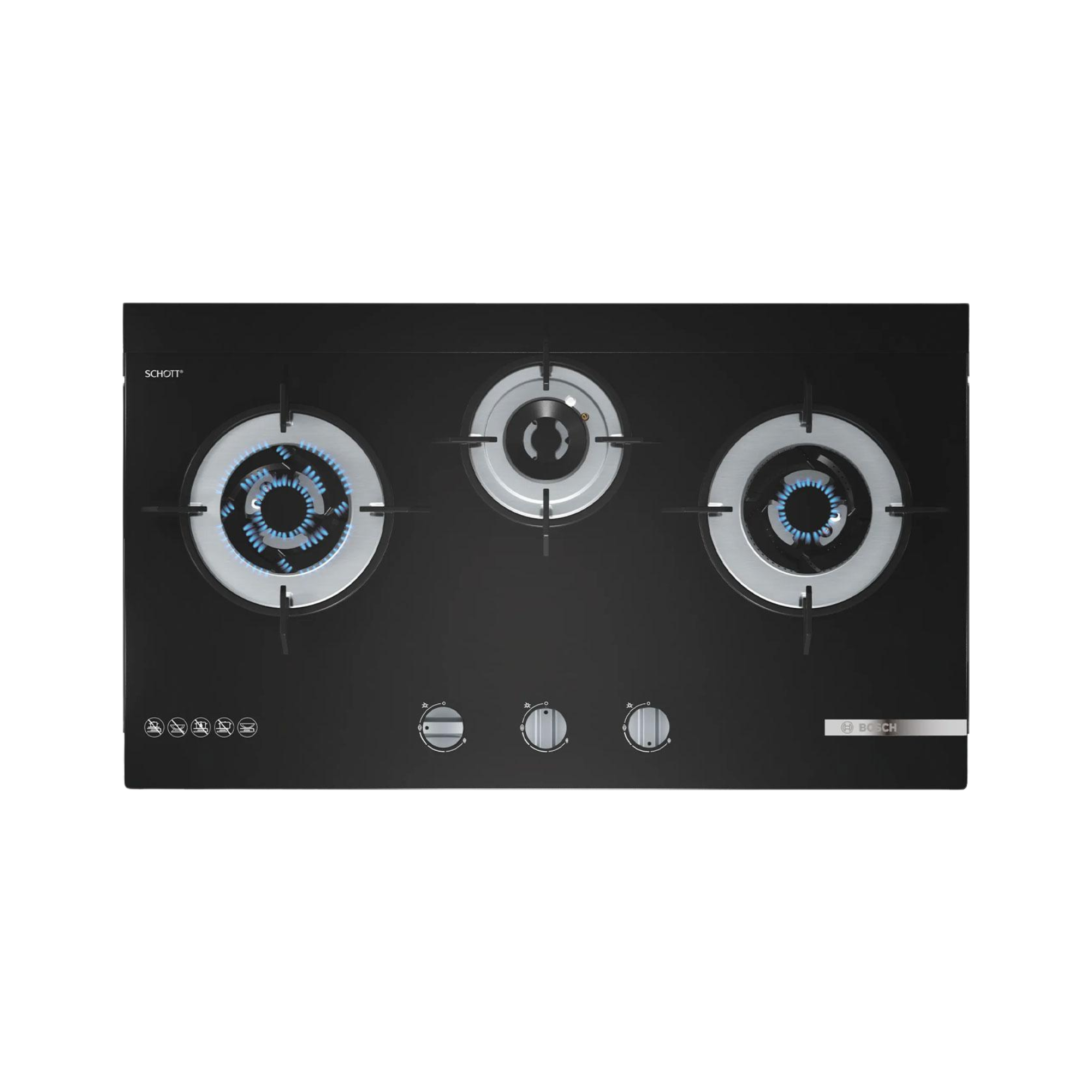 Bosch PMD83D31NX 3 Burner Hob ( Black )