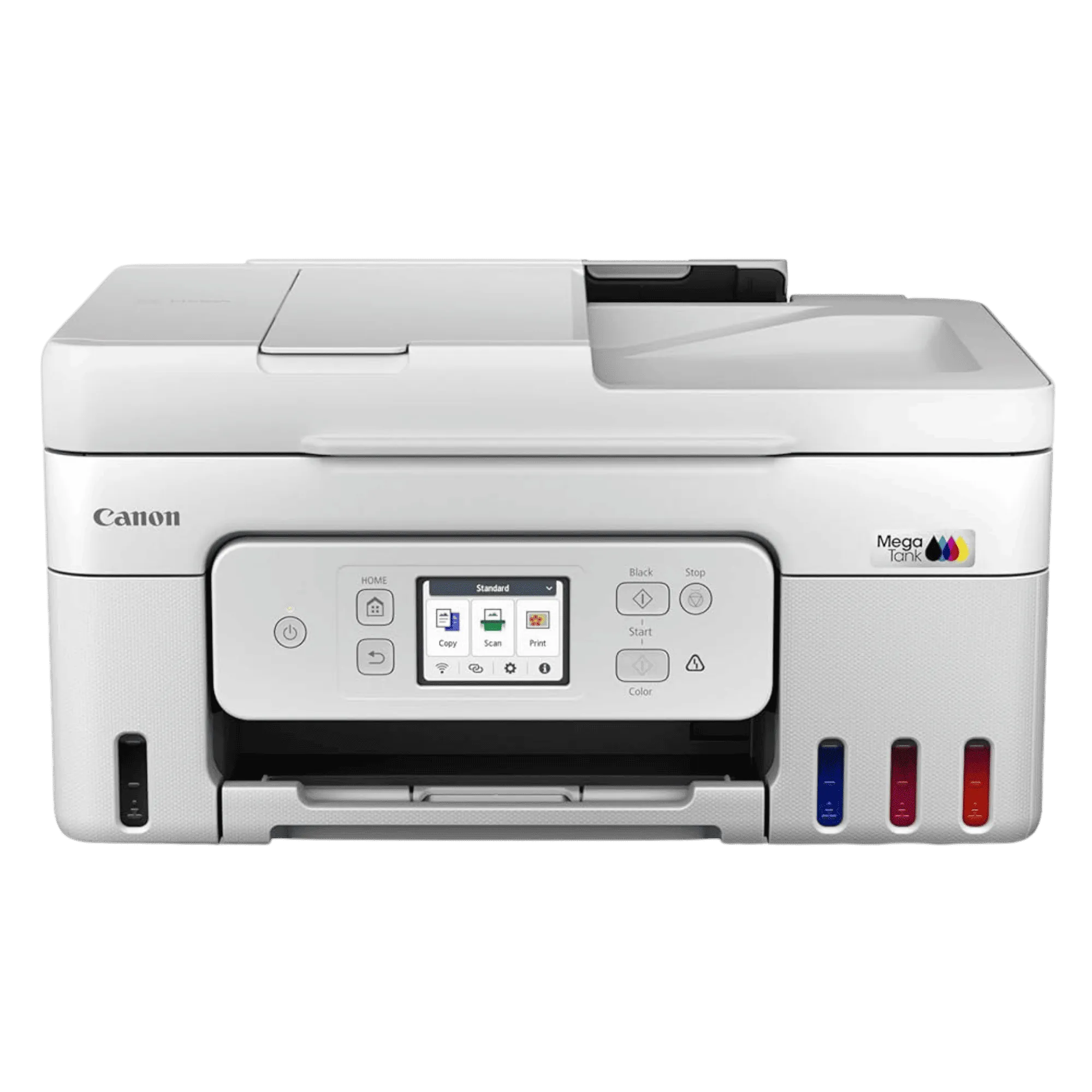 Canon pixma g4780 megatank all in one wifi color inkjet printer white Front View