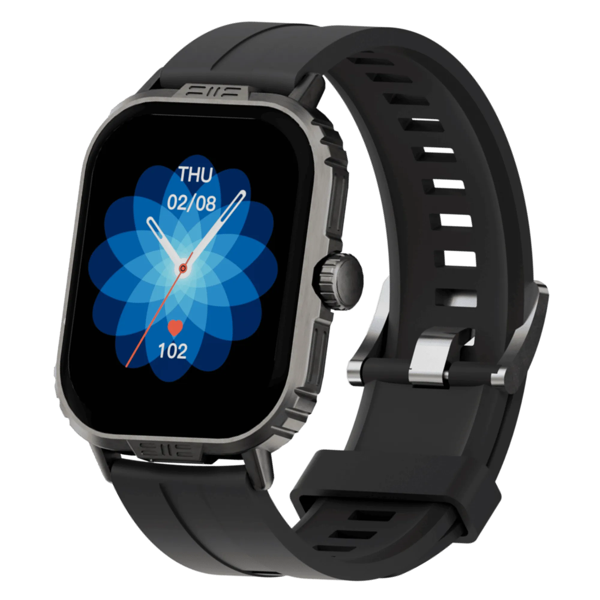 Conekt vybe smartwatch black Front Right View