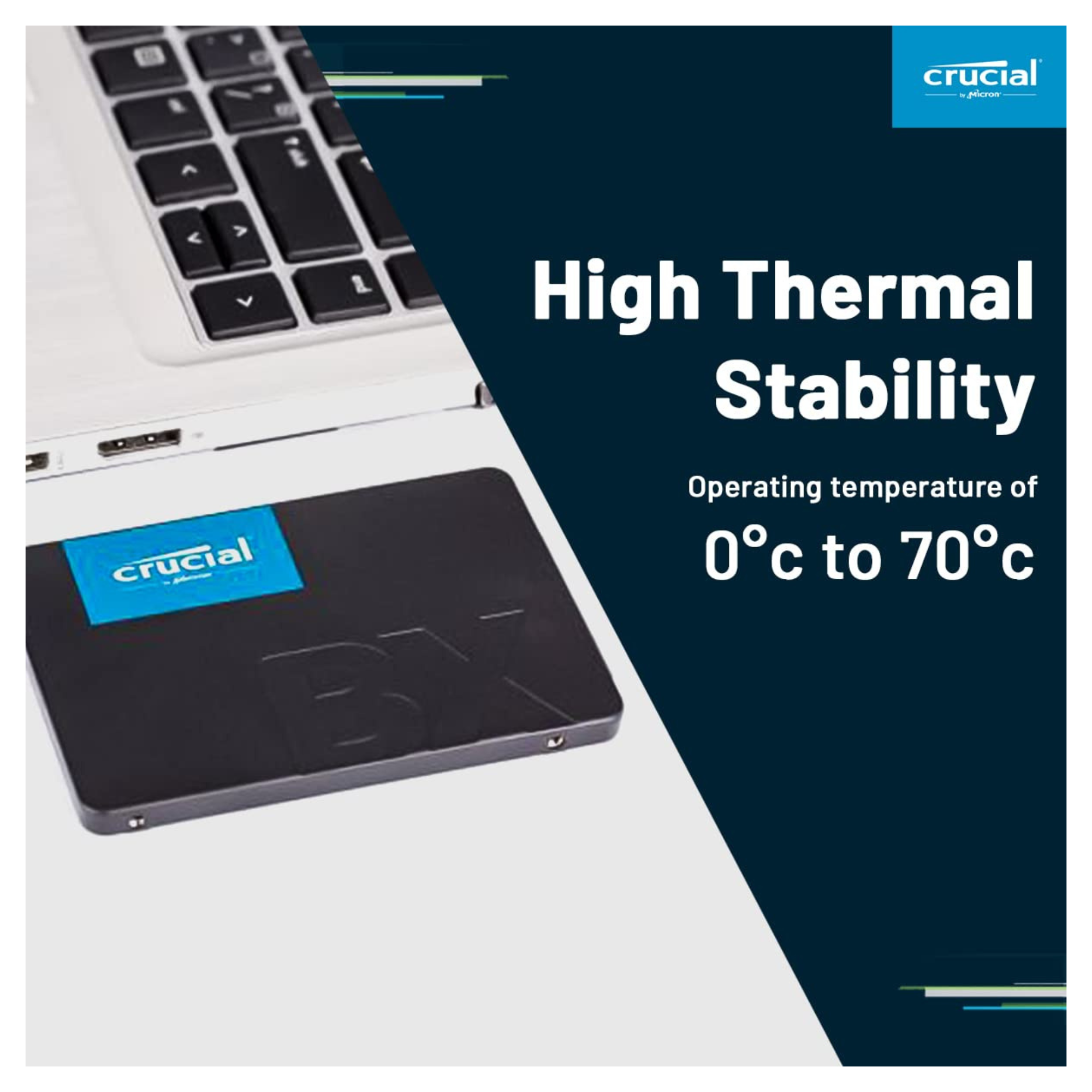 Get Crucial BX500 500GB Black SSD Yours Now at Poorvika