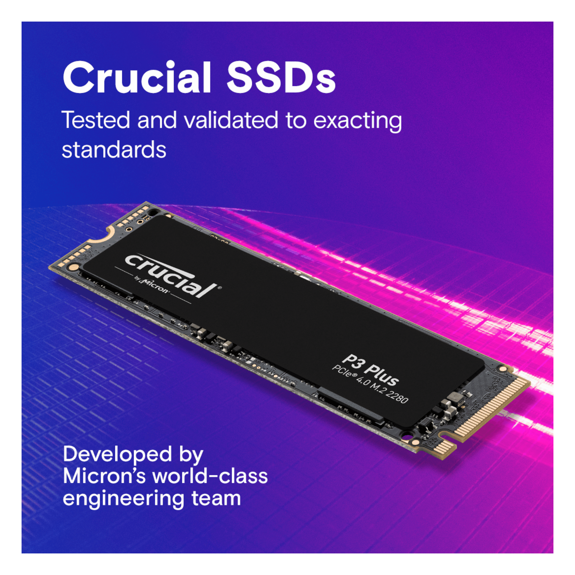Get Crucial P3 Plus 1TB SSD Internal Storage Device (Black)