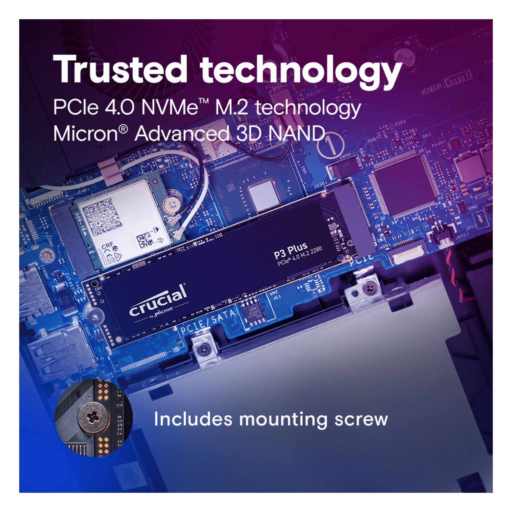 Get Crucial P3 Plus 1TB SSD Internal Storage Device (Black)