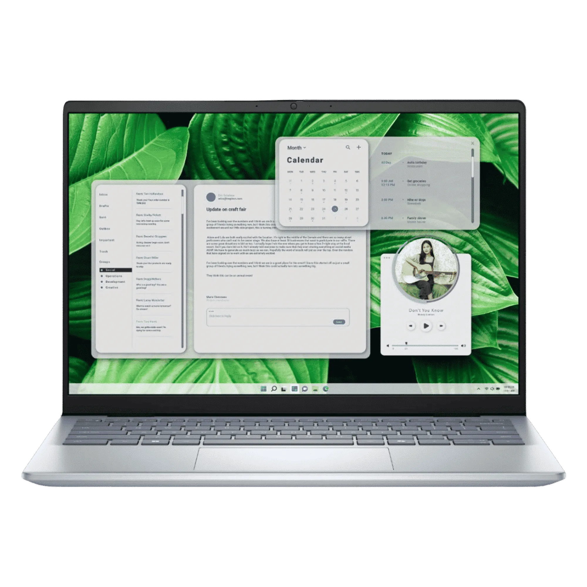 Dell inspiron 14 5445 amd ryzen r5 8540u windows 11 home laptop oin54453522f1rinu1o ice blue 16gb 512gb Front View