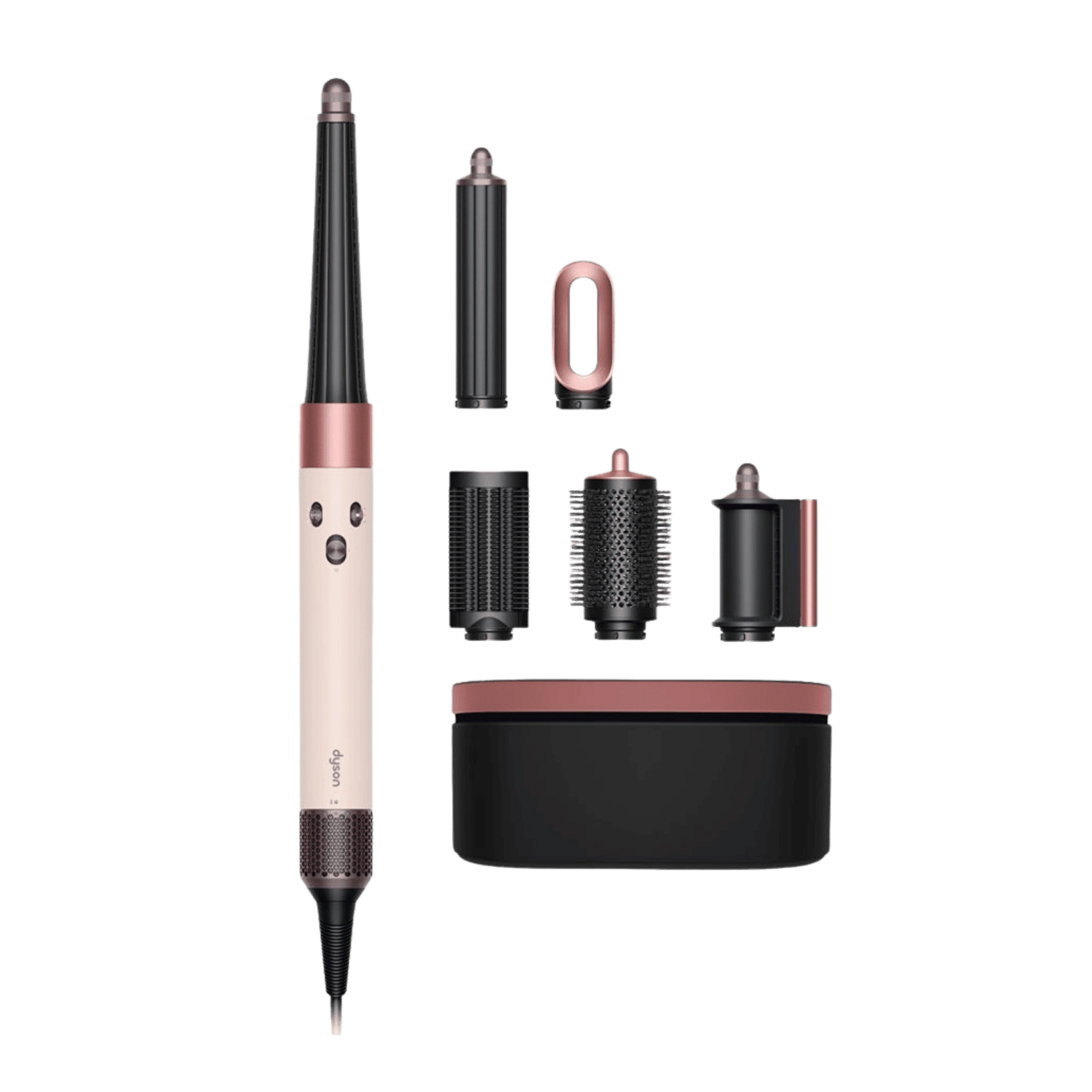 Dyson Airwrap ID Multi styler HS08 Ceramic Pink Rose Gold back view front bottom view