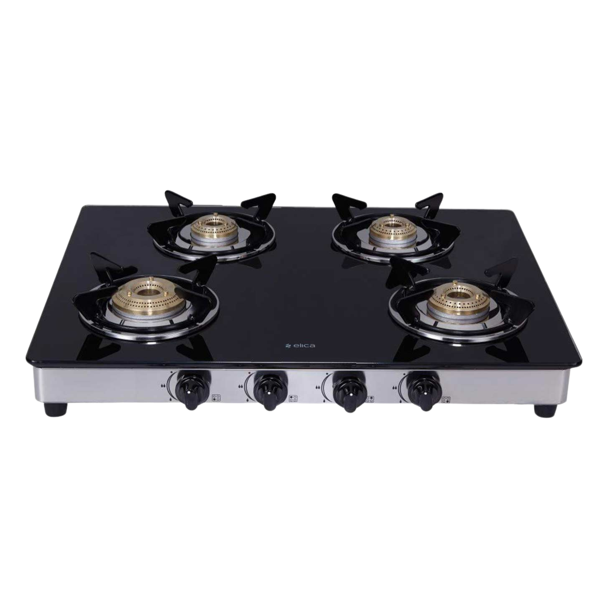 Shop Elica 694 CT DT VETRO 4 Burner Gas Stove Black Online