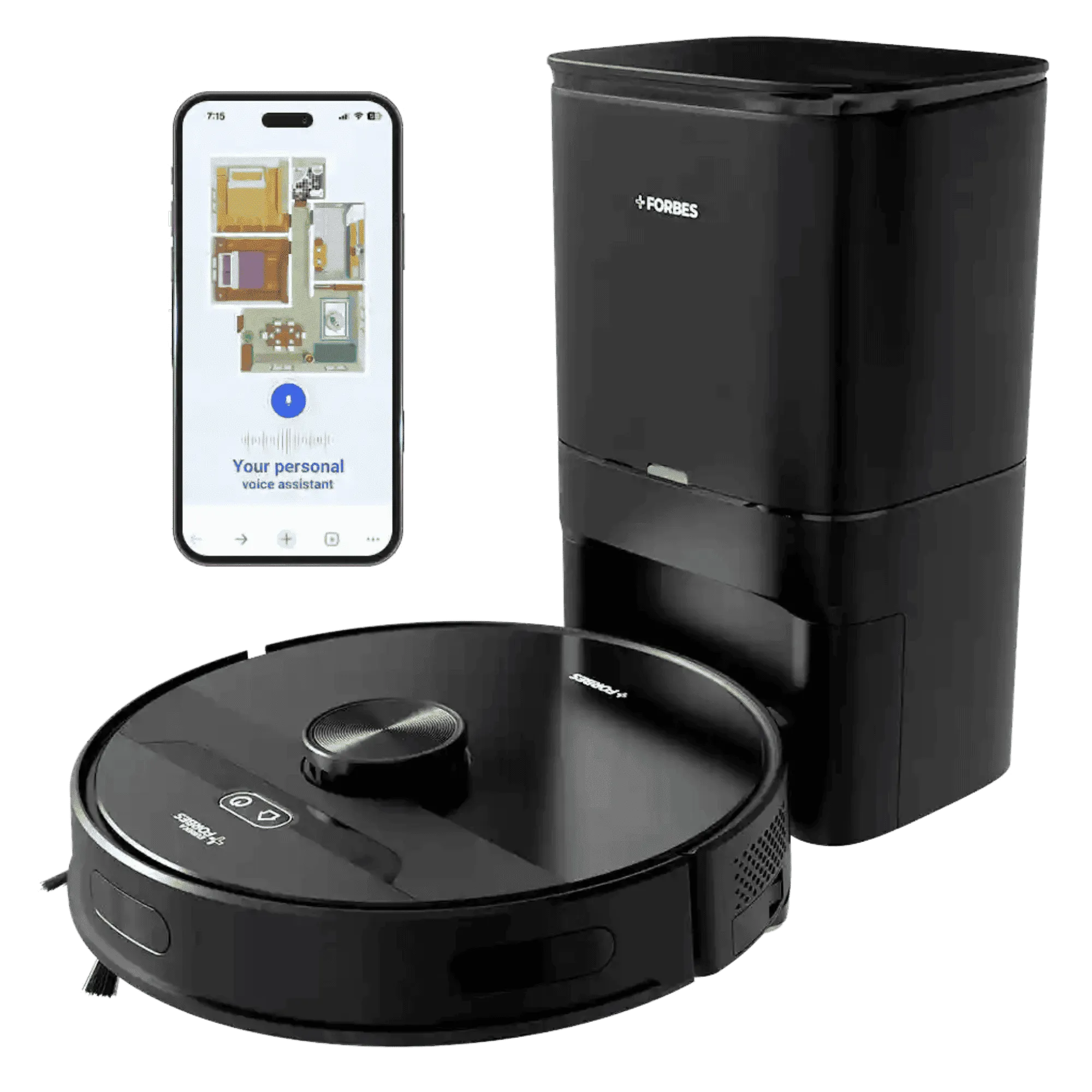 Eureka forbes smartclean with auto bin s2 robotic vacuum cleaner black Full View