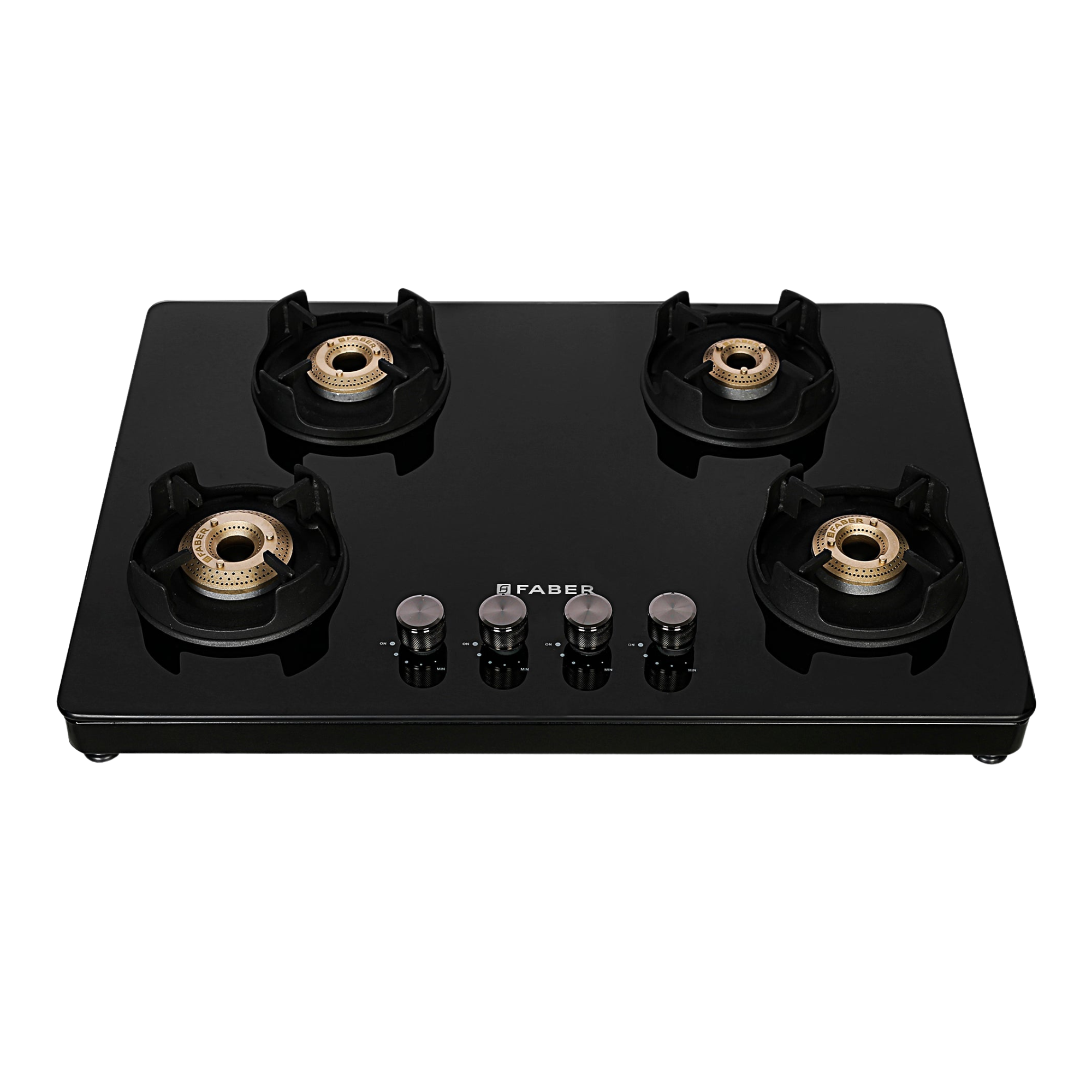 Shop FABER Nios DLX 754 BB BK 4 Burner Gas Stove Black