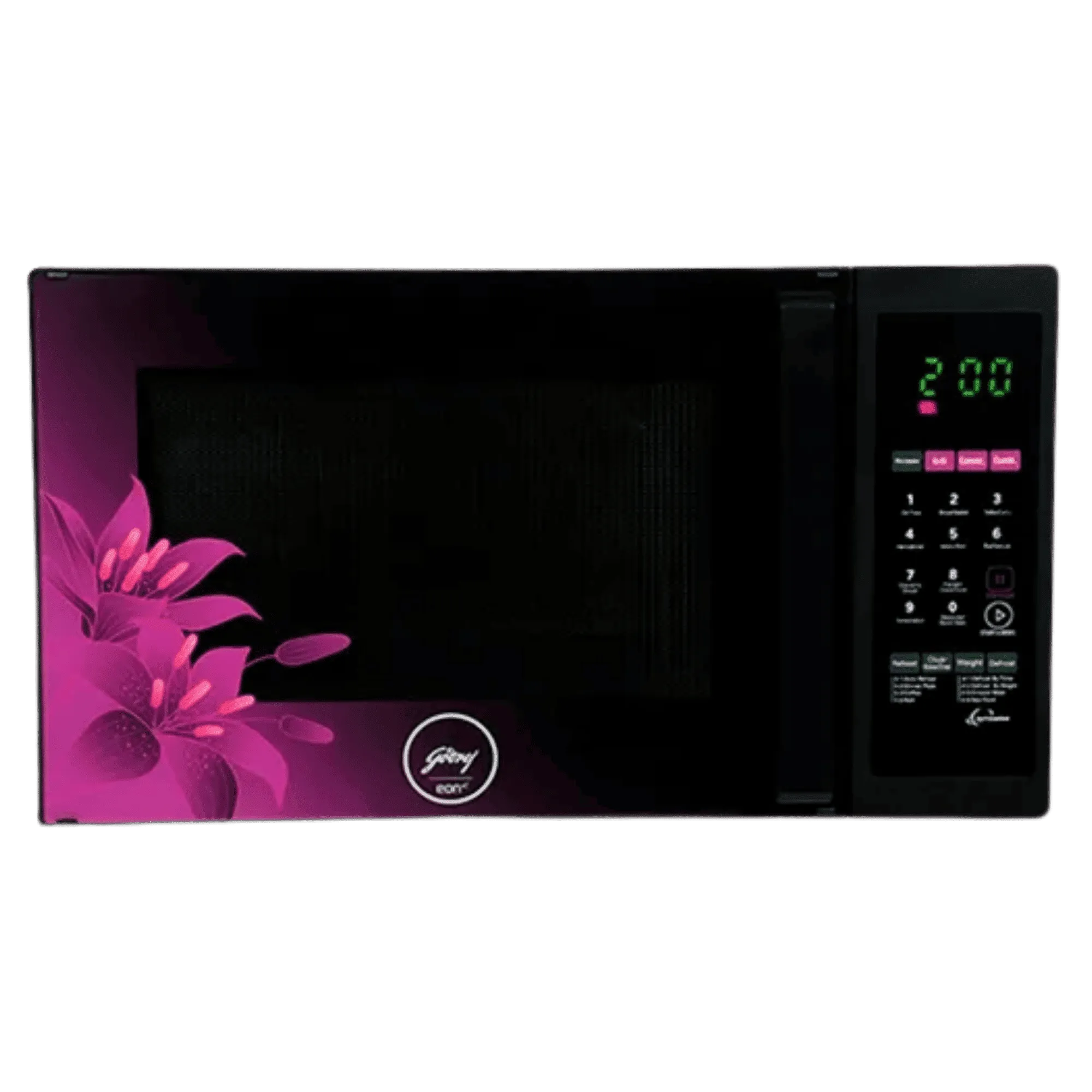 Godrej 34 l convection microwave oven gme 734 cr1 pm violet floral Front View