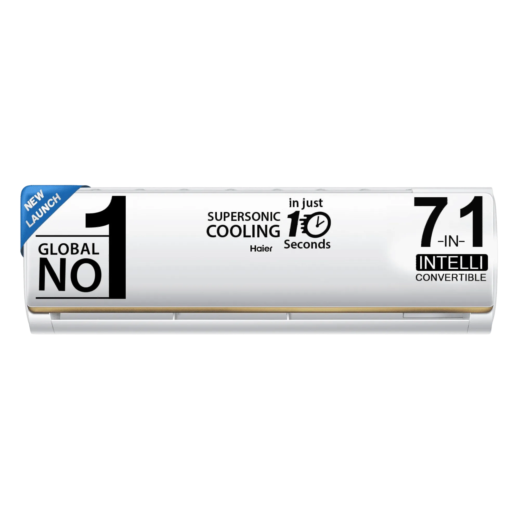 Haier 1 5 ton 4 star convertible 7 in 1 triple inverter plus split ac hs18c tqg4bn inv 1 5 ton 4 star Front View