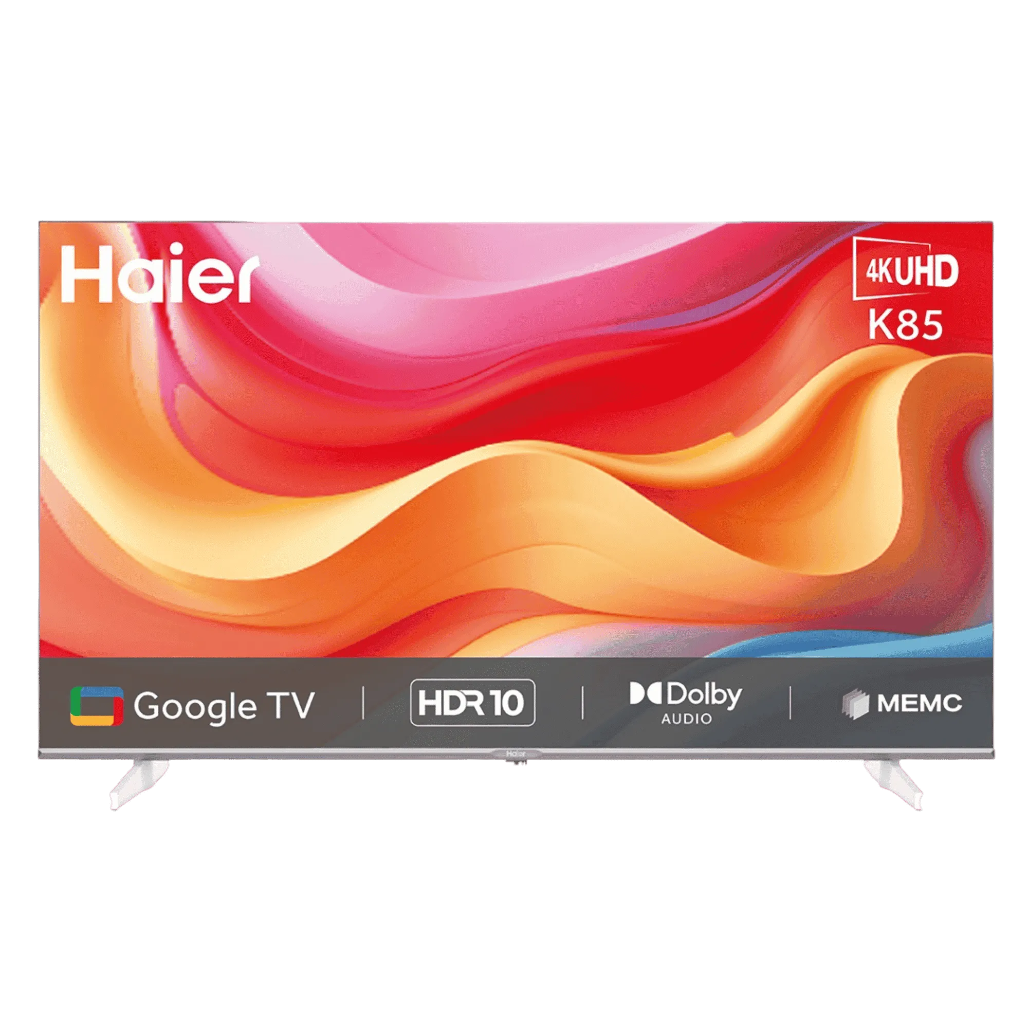 Haier 4k ultra hd google smart tv h43k85fux 43 inch Front View