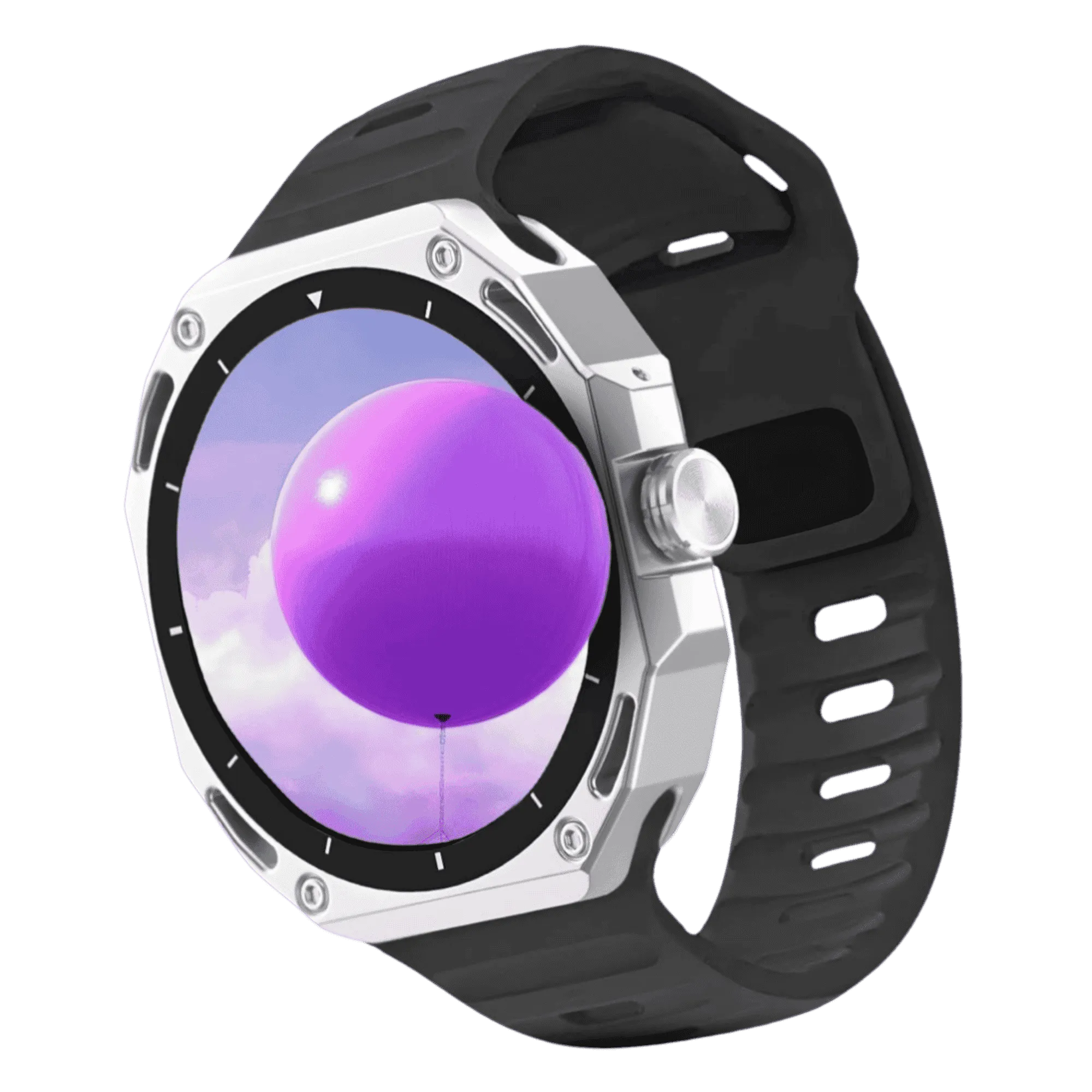 Hapipola twist smartwatch black Front Right View