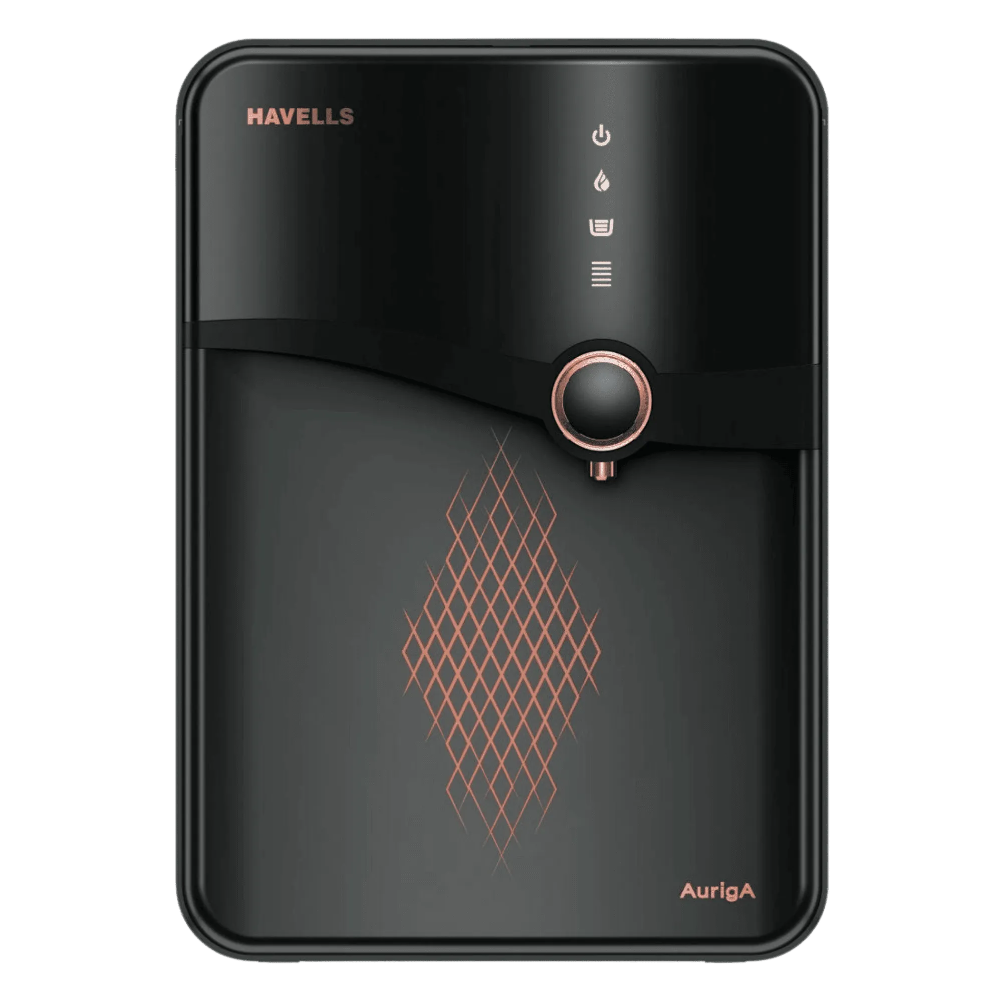Havells auriga ro uv stainless steel water purifier 6 5 l black Front View