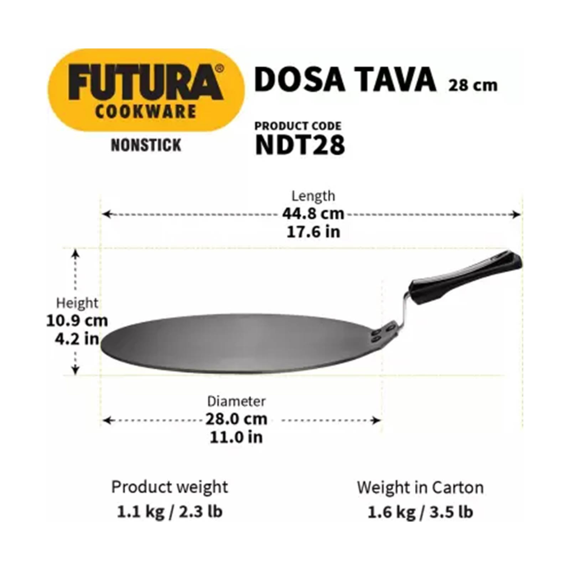 The Better Home Non Stick Dosa Tawa 28cm