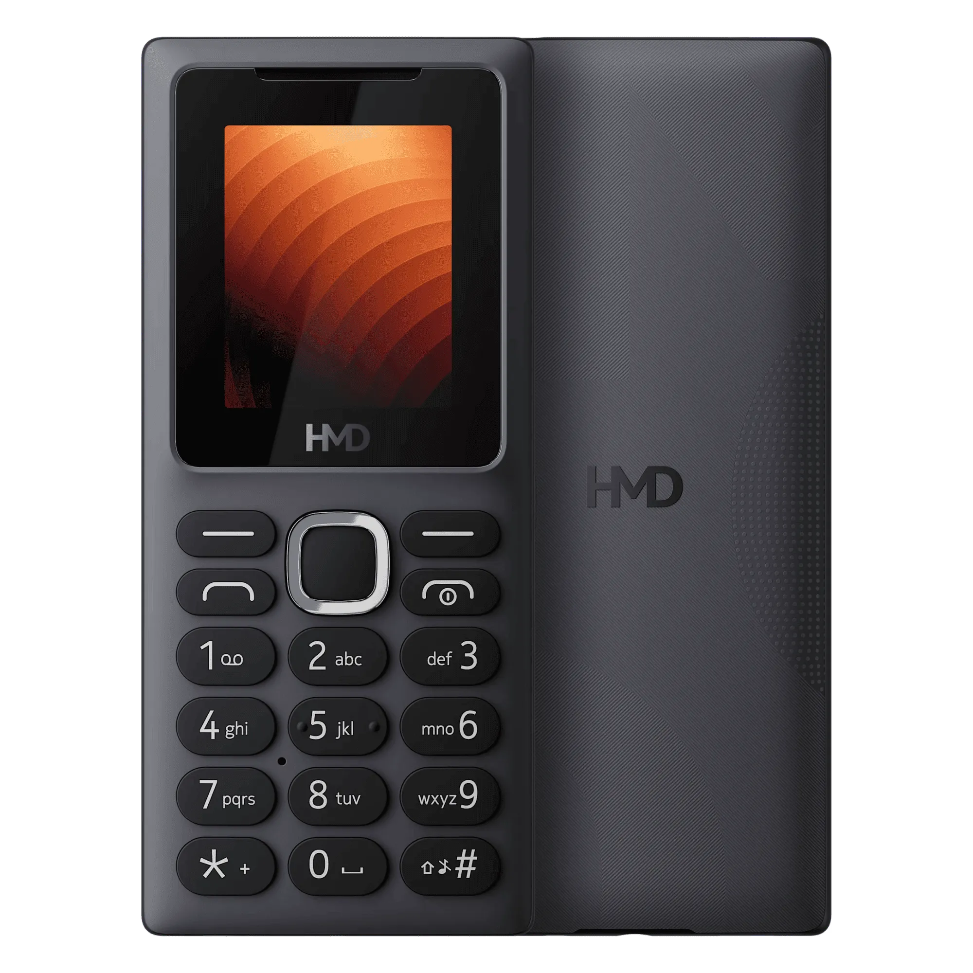 Hmd 100 ta1753 dual sim grey Front Back View