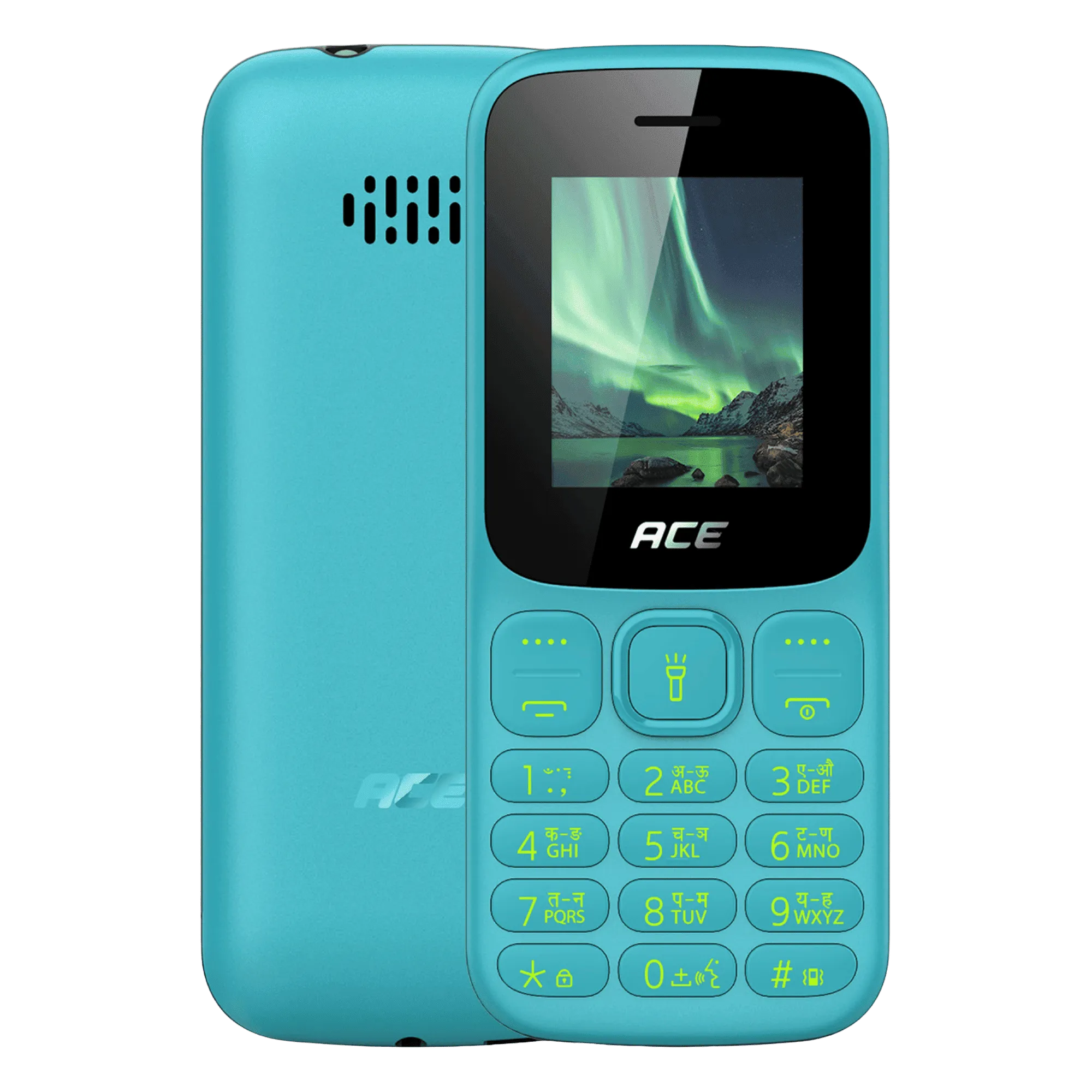 Itel ace 3 shine interstellar blue Front Back View