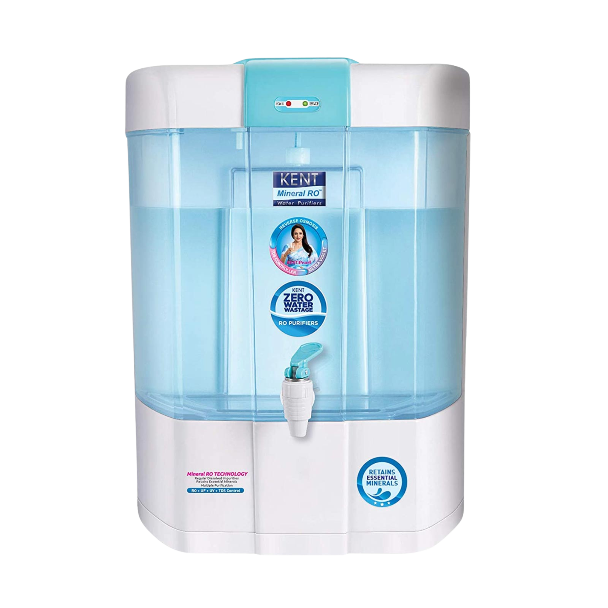 Buy KENT Pearl RO UV UF TDS Water Purifier White   KENT Pearl RO UV UF TDS Control Water Purifier Front 