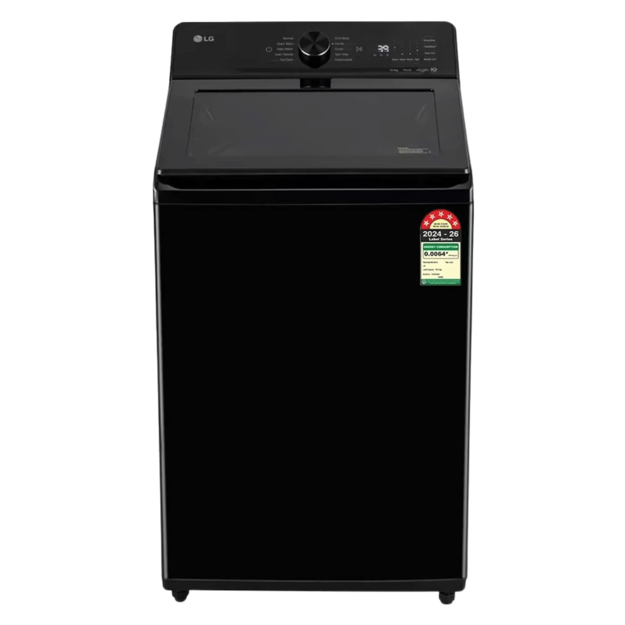 LG 10 0kg fully automatic top load washing machine tx310nwo anbqeil onyx black Front View