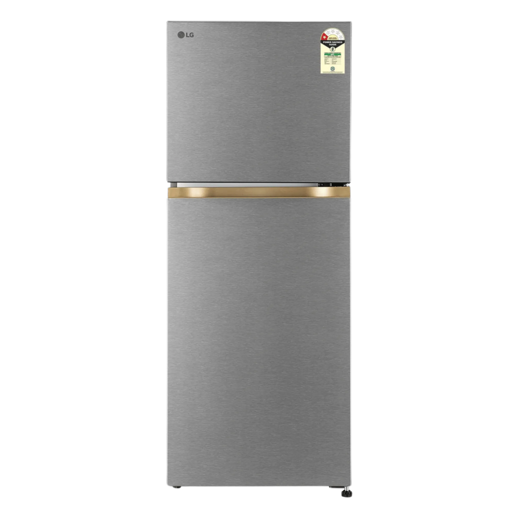 LG 225 l frost free double door 1 star refrigerator glt2216wyds ddszebn dazzle steel Front View