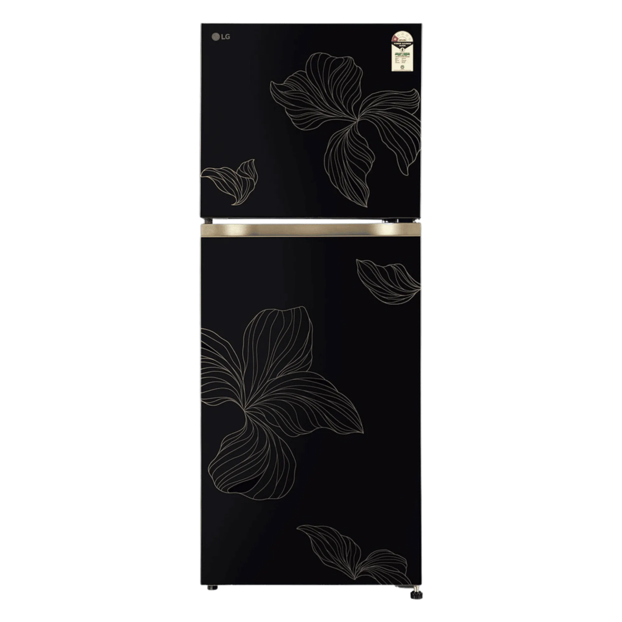 LG 225 l frost free double door 1 star refrigerator glt2216wyro arozebn radiant onyx Front View