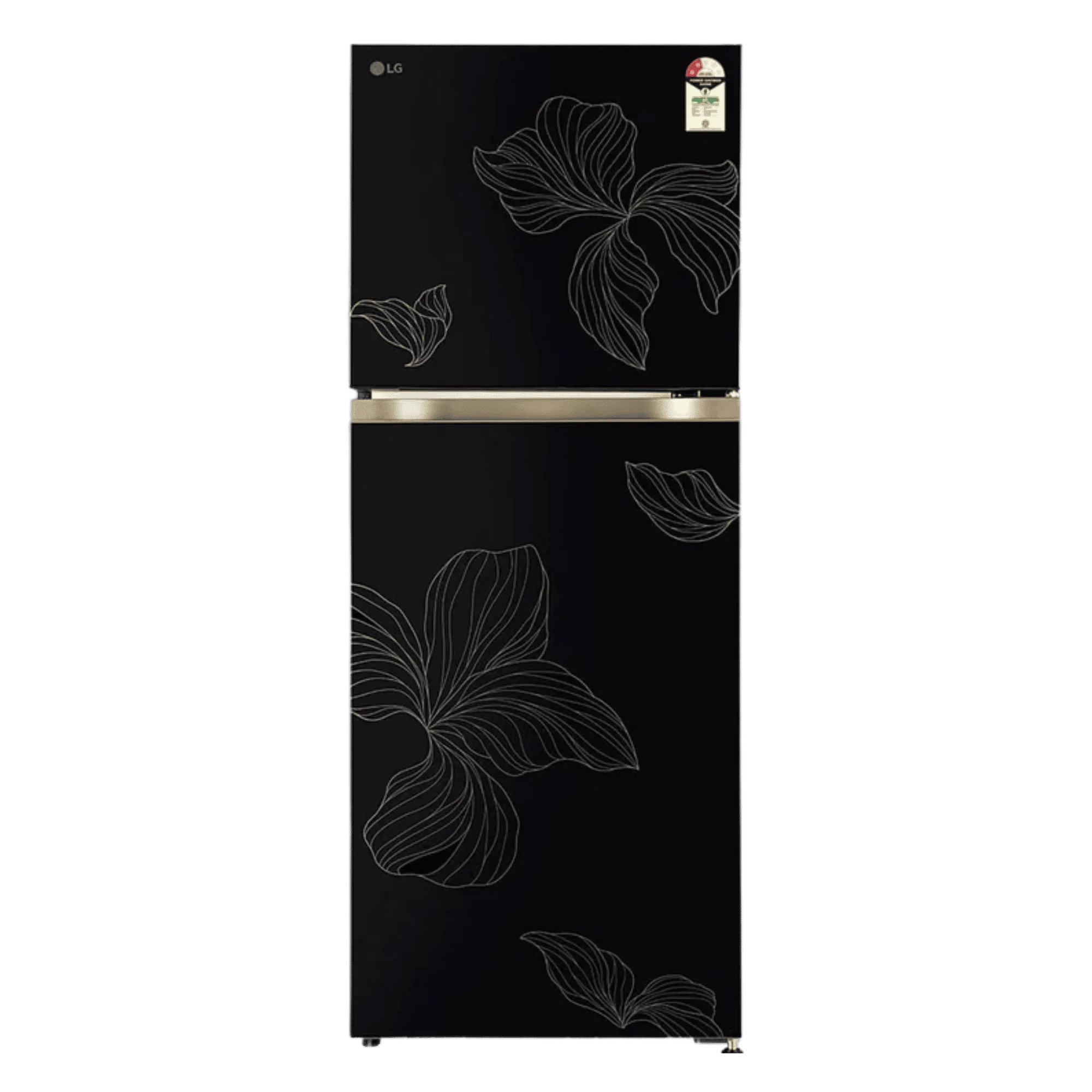 LG 225 l frost free double door 2 star refrigerator gl n252yroy arozebn radiant onyx Front View
