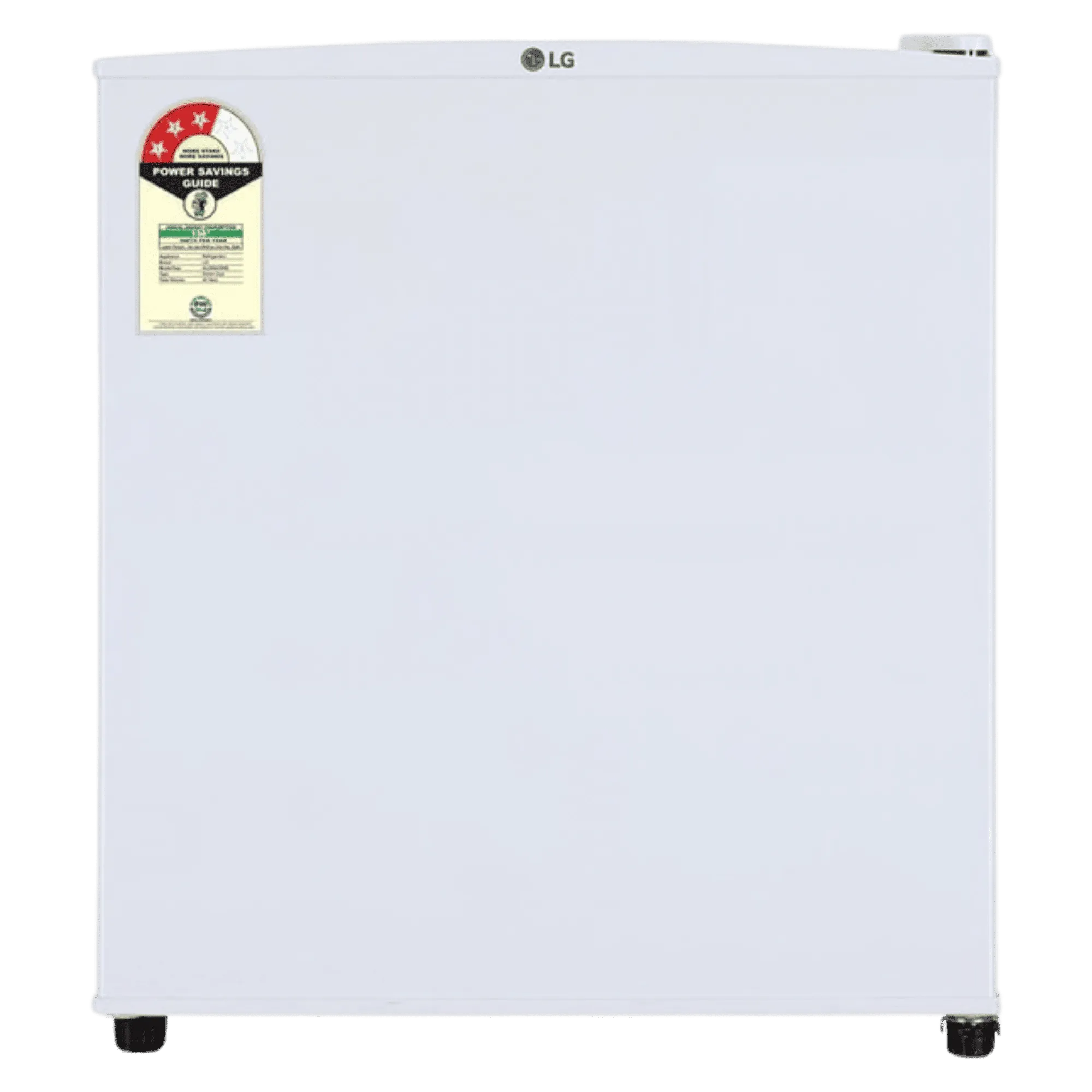 LG 43 l direct cool single door mini refrigerator gld0536vrsw dswzpst super white Front View