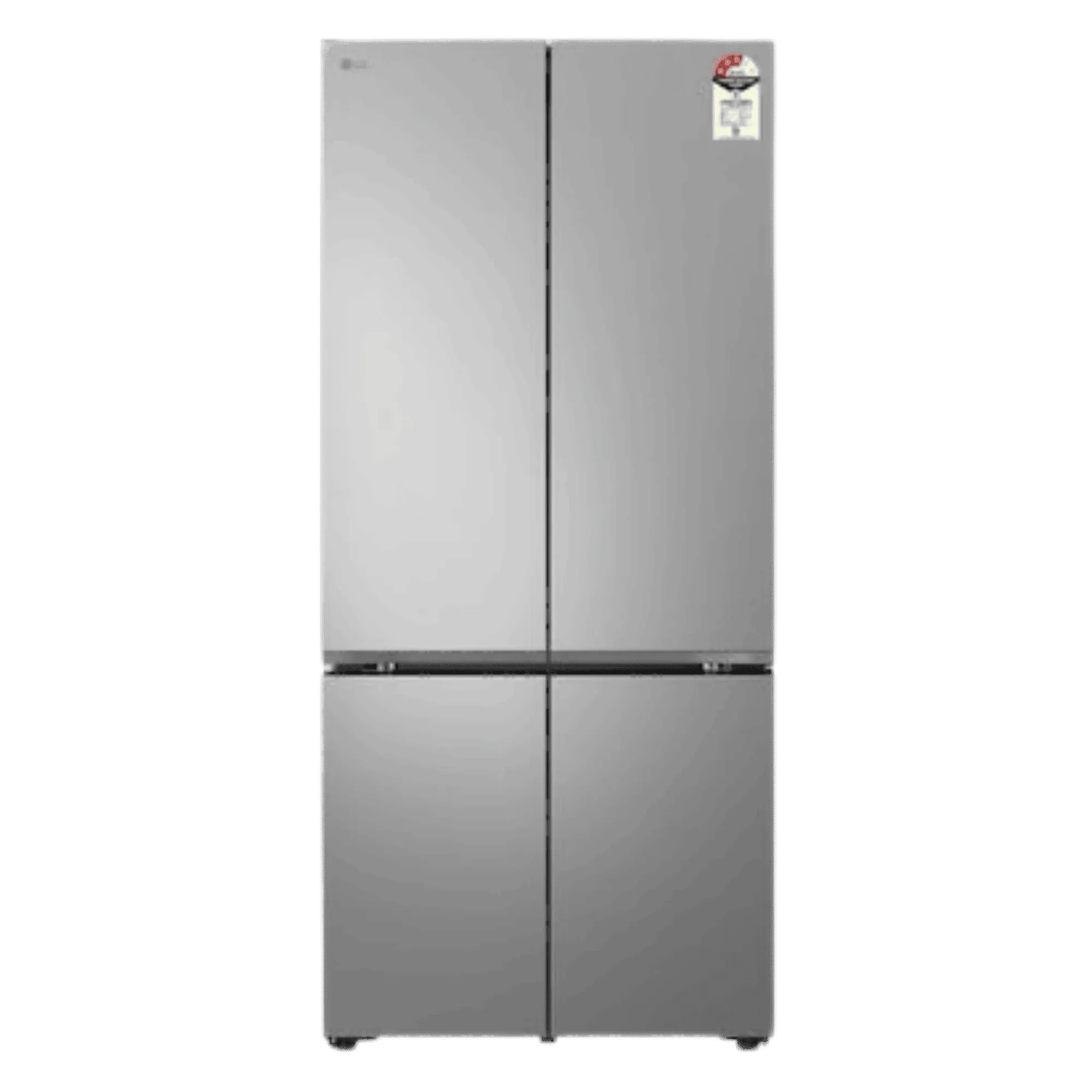 LG 610 l frost free french door refrigerator gv b25fflmb apyqebn prime silver finish Front View Image