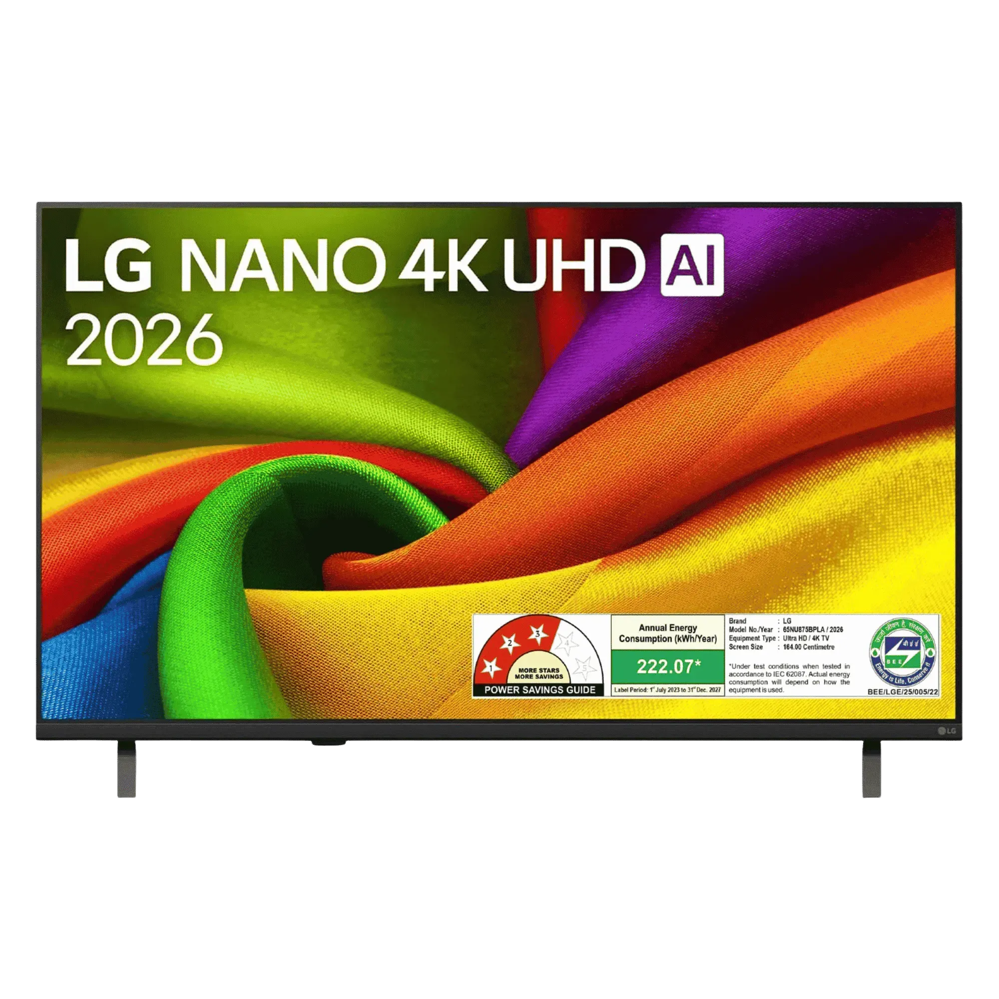 LG nanocell 4k ultra hd smart led tv 2026 65 inch Front View