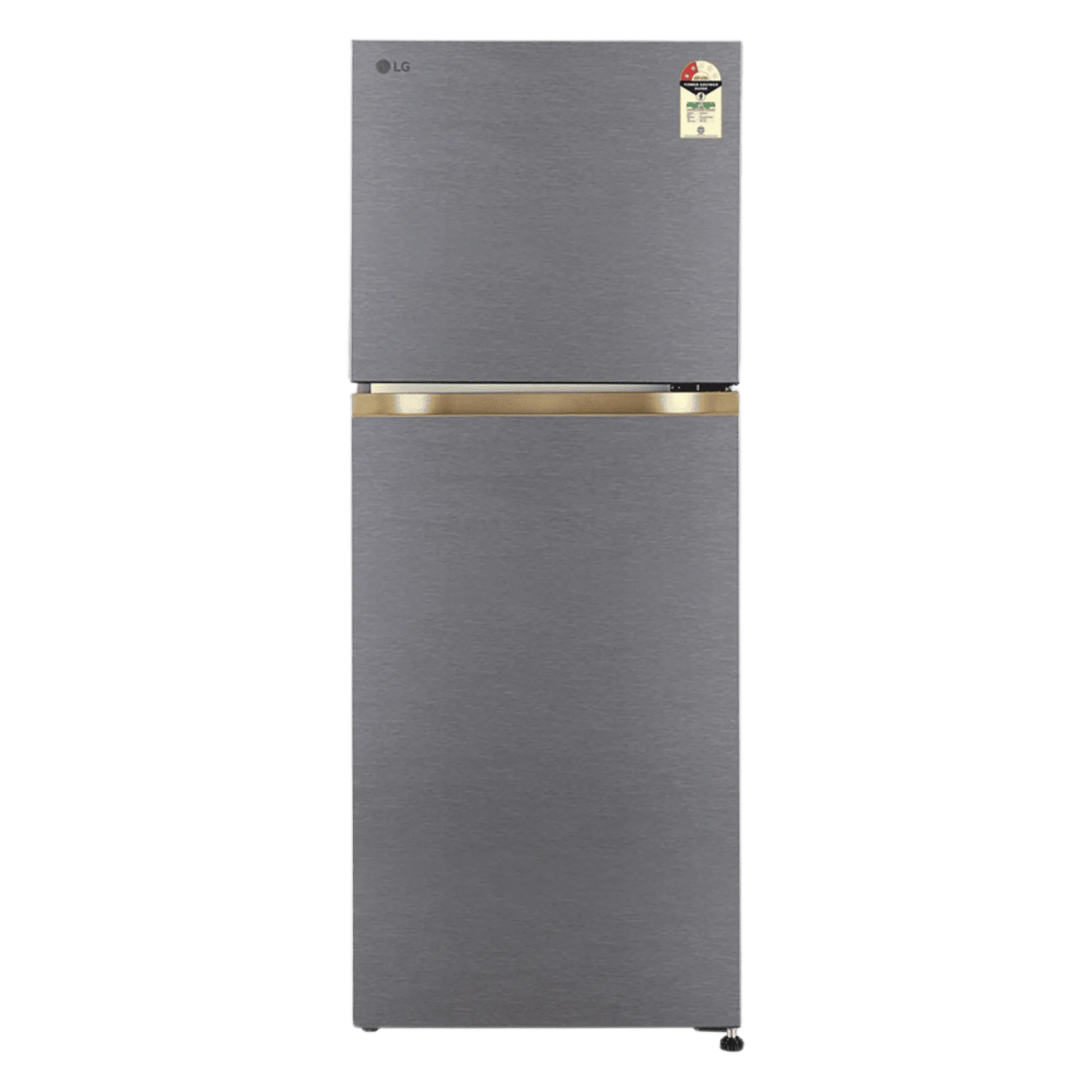 Lg 225 l frost free double door 2 star refrigerator glt2216wyds adszebn dazzle steel Front View