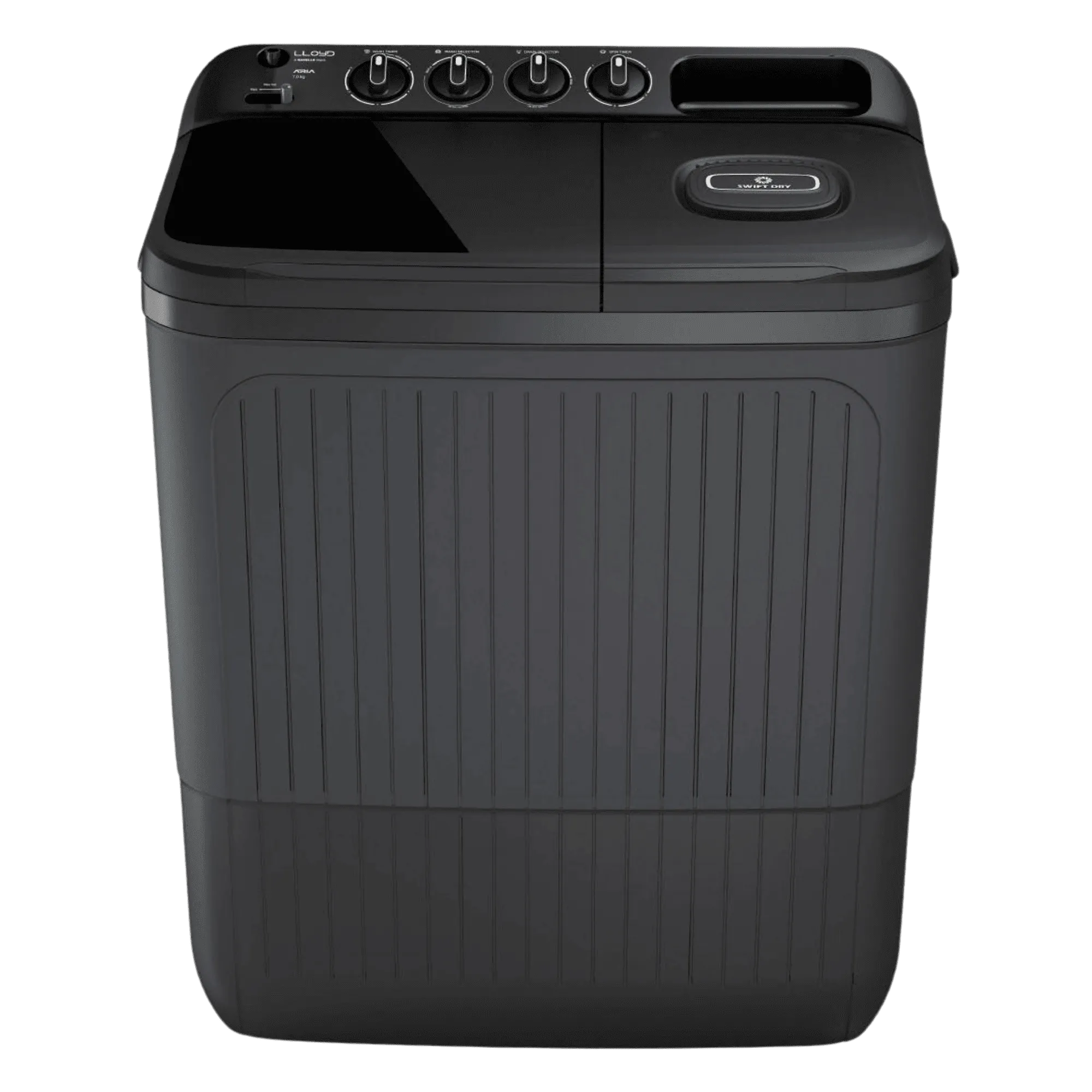 Lloyd 7 0kg semi automatic top load washing machine glws705ardvg grey Front View