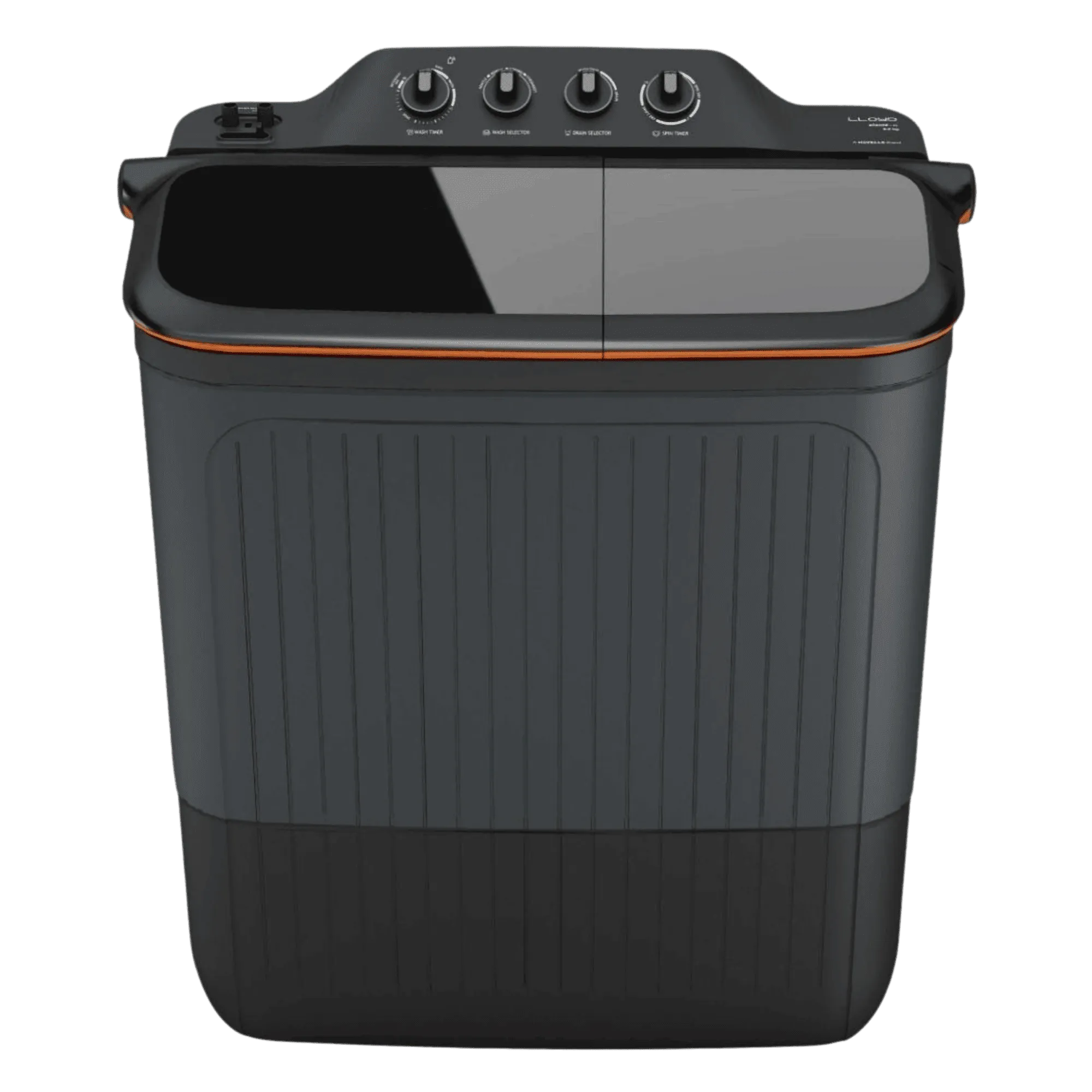 Lloyd 8 0kg semi automatic top load washing machine glws805exavg grey Front View