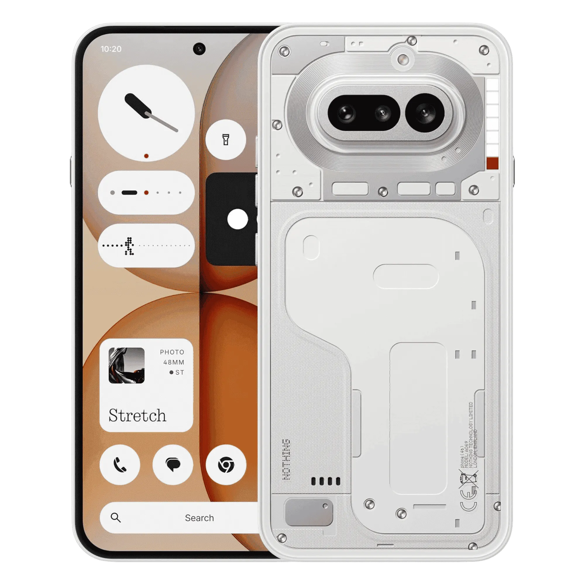 Nothing phone 4a 5g white 8gb 256gb Front Back View