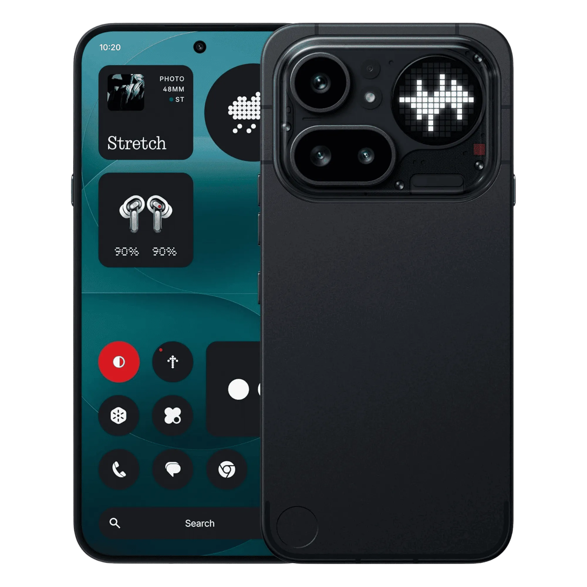 Nothing phone 4a pro 5g black 8gb 256gb Front Back View