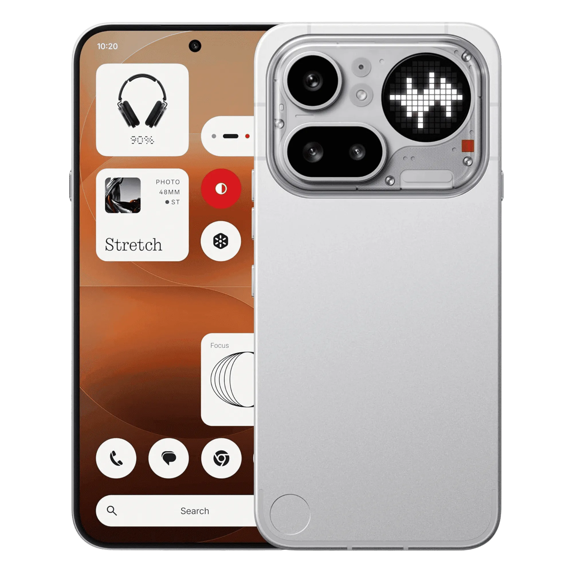 Nothing phone 4a pro 5g silver 12gb 256gb Front Back View