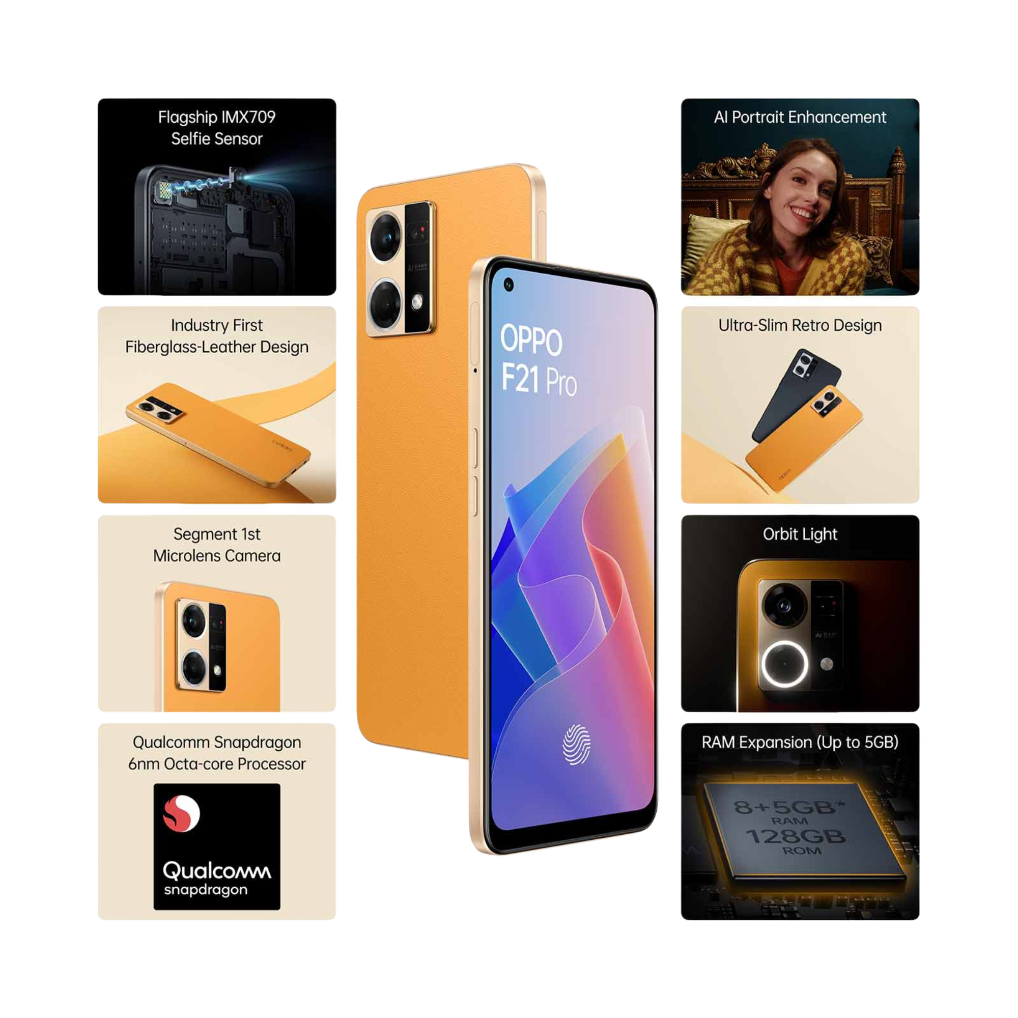 oppo f21pro sunset orange