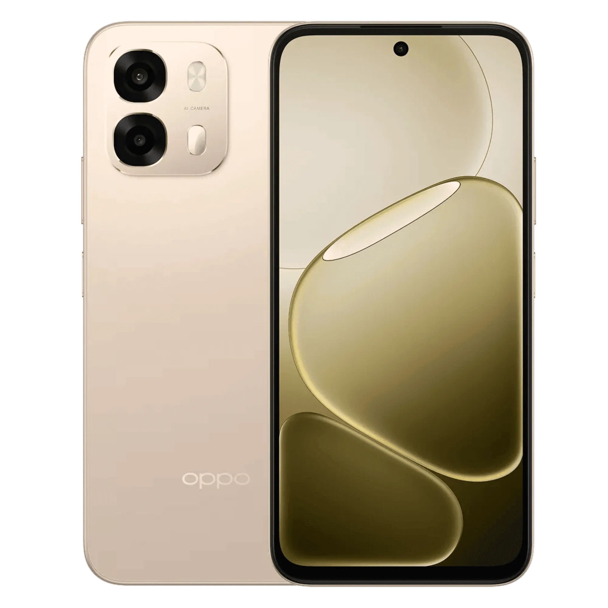 Oppo a6 pro 5g aurora gold 8gb 128gb Front Back View