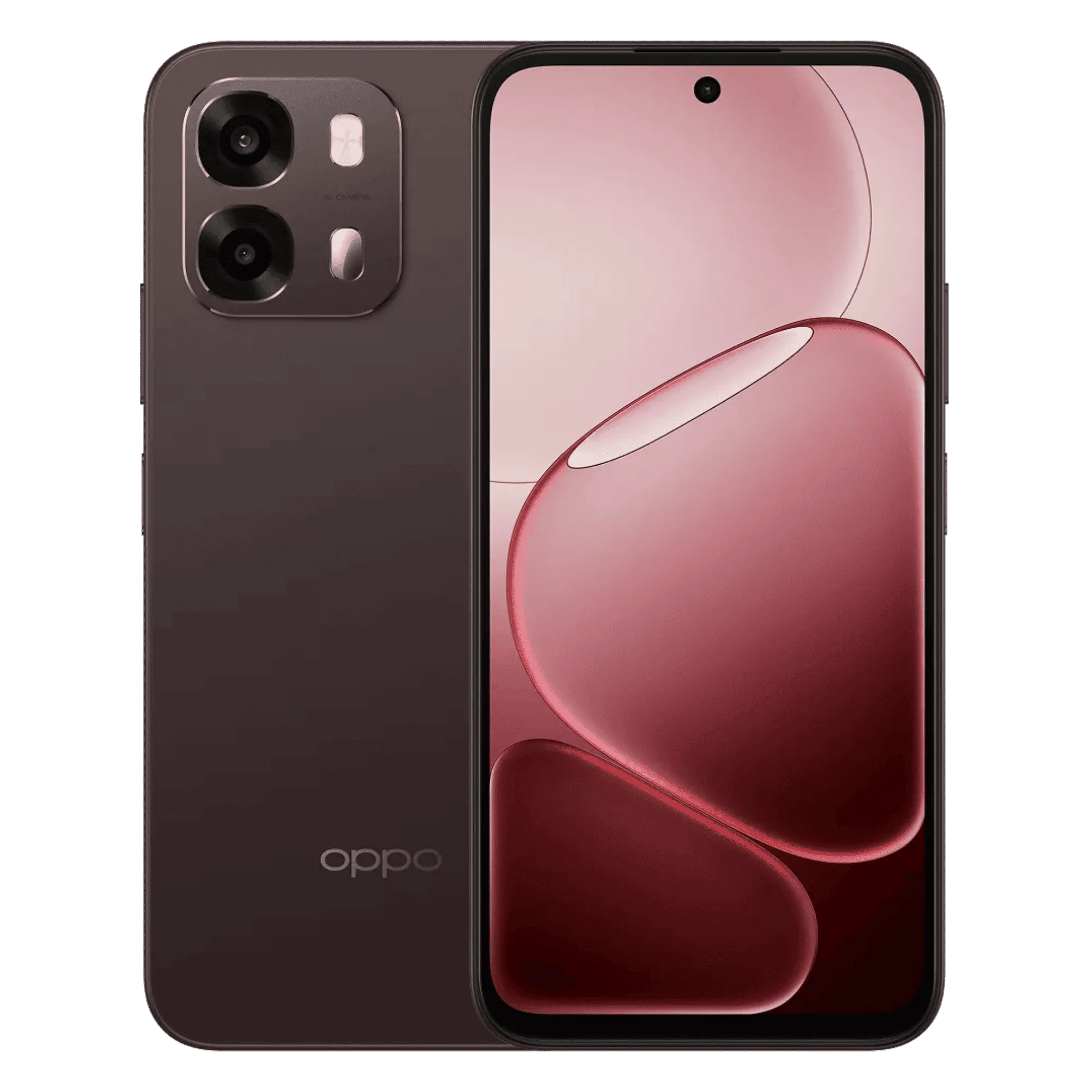 Oppo a6 pro 5g cappuccino brown 8gb 256gb Front Back View