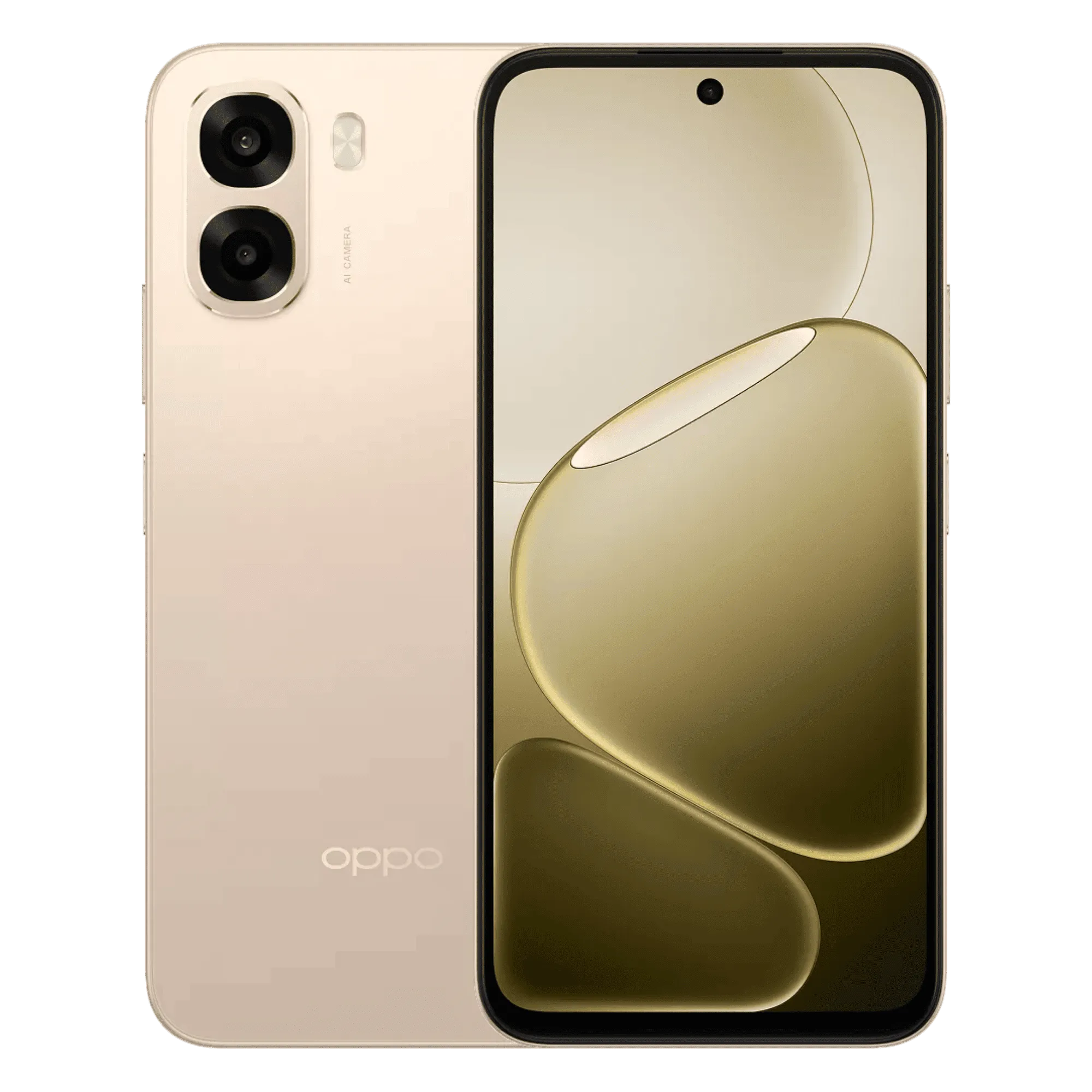 Oppo a6s 5g aurora gold 4gb 128gb Front Back View