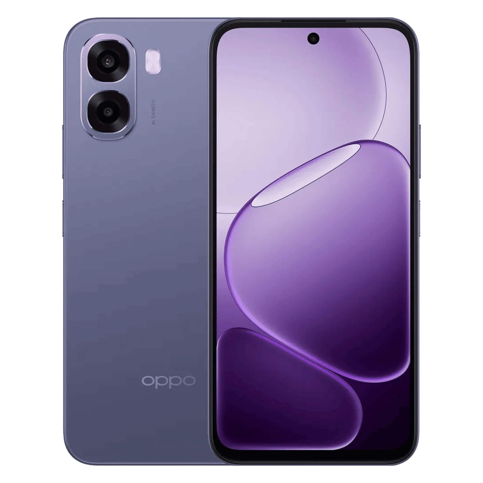Oppo a6s 5g plum purple 6gb 128gb Front Back View