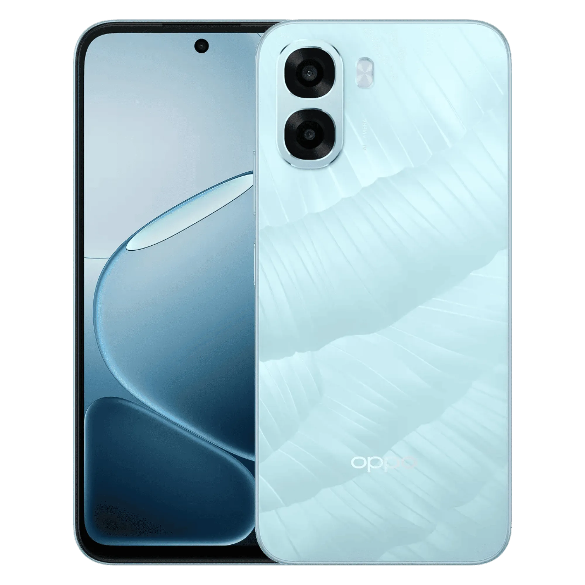 Oppo a6x 5g ice blue 6gb 128gb Front Back View