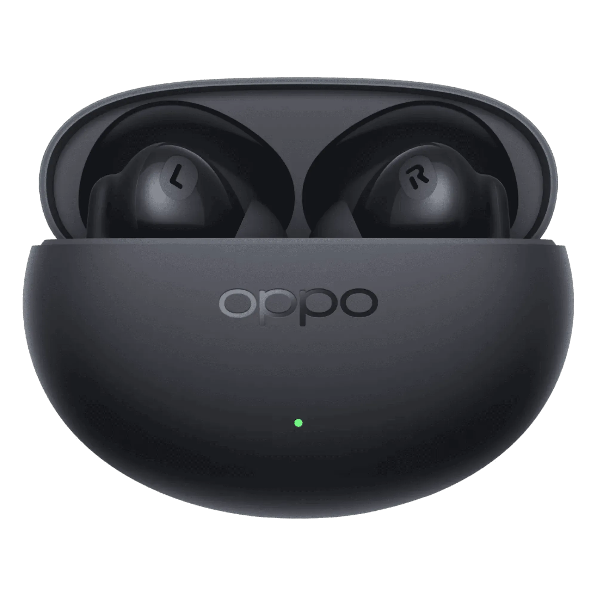 Oppo enco buds3 pro plus true wireless earbuds midnight black Front Back View