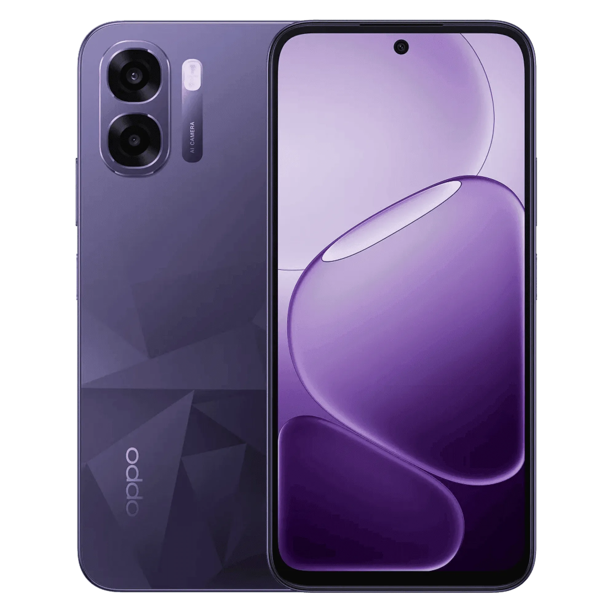 Oppo k14x 5g prism violet 6gb 128gb Front Back View