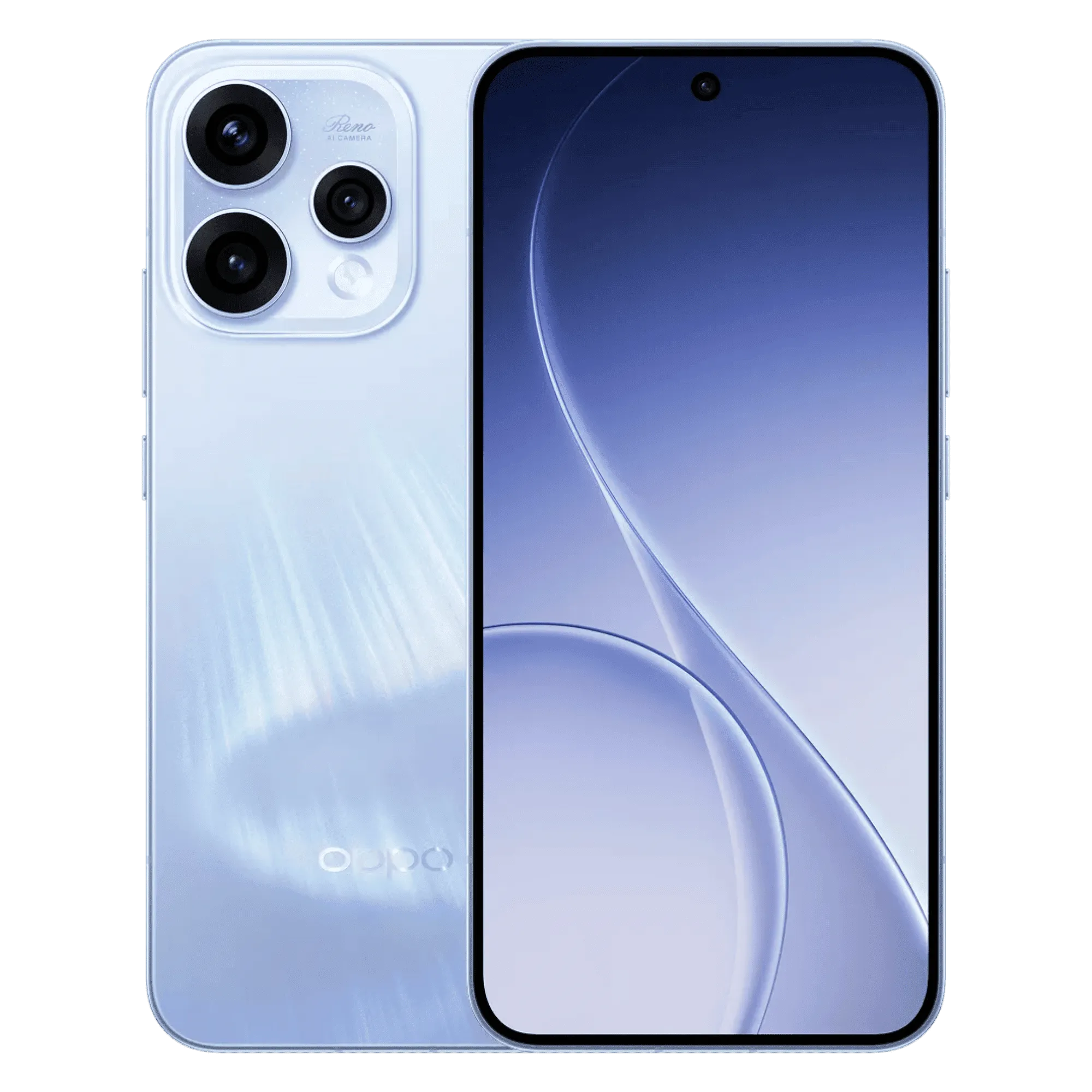 Oppo reno 15 5g aurora blue 8gb 256gb Front Back View