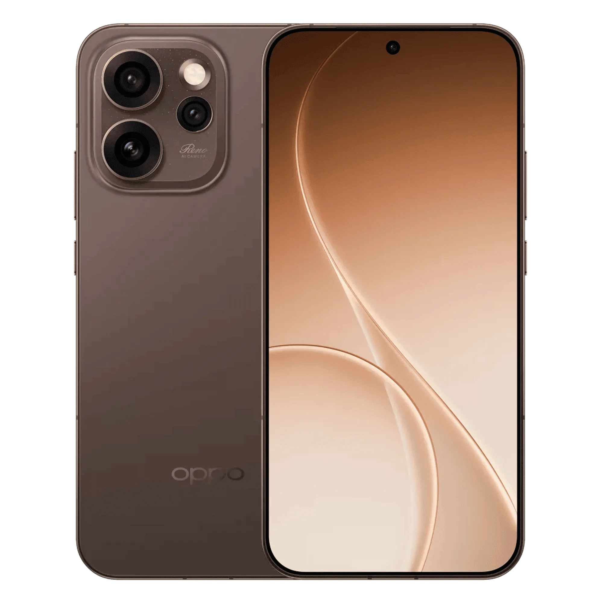 Oppo reno 15 pro 5g cocoa brown 12gb 256gb Front Back View
